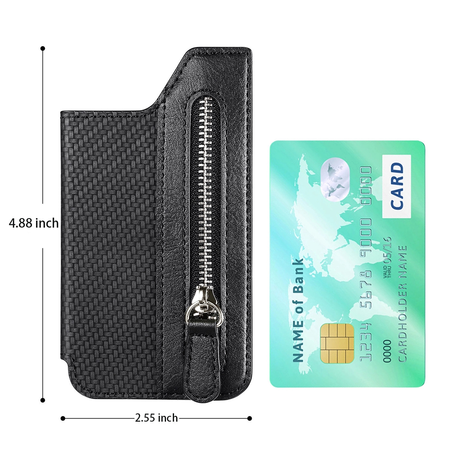 PU Leather Phone Flip Card Holder 5