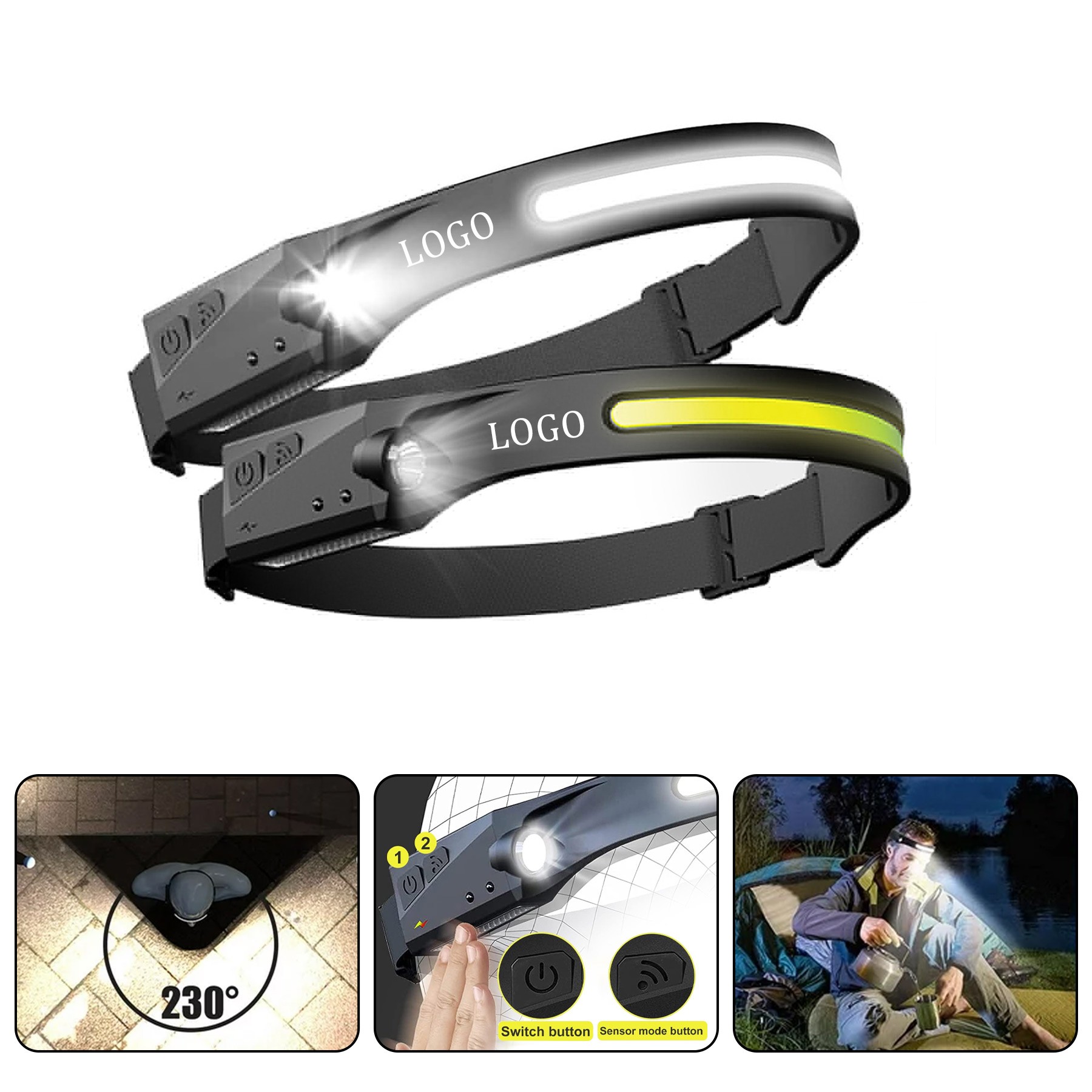 LED Headlamp Flashlight