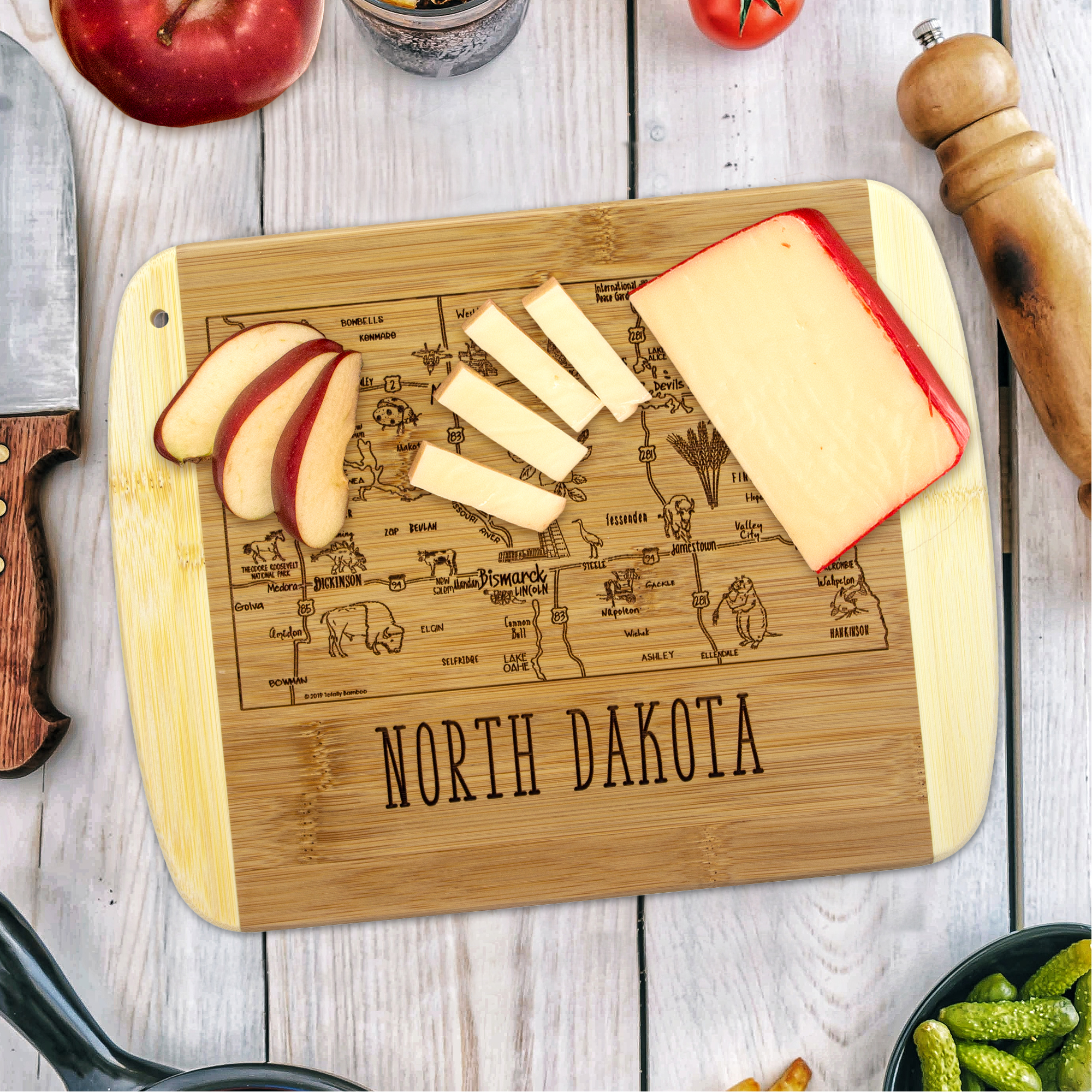 A Slice of Life North Dakota Serving & Cutting Board 5