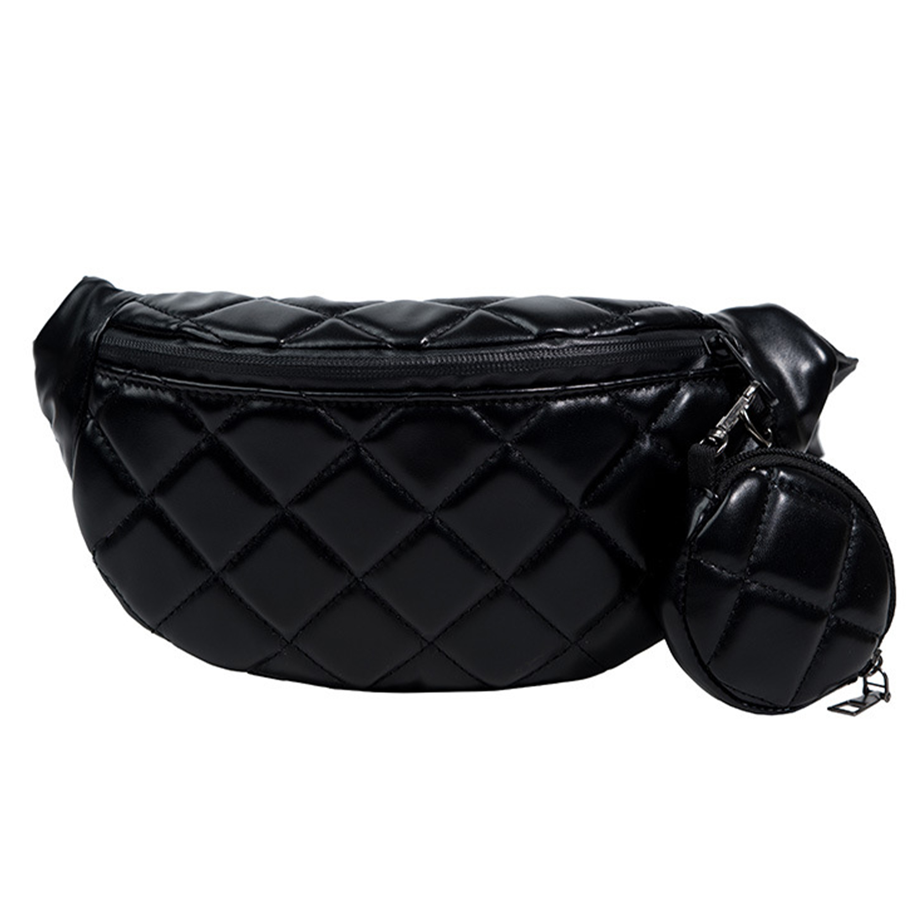 PU Simple and stylish rhombus one-shoulder dumpling bag 4