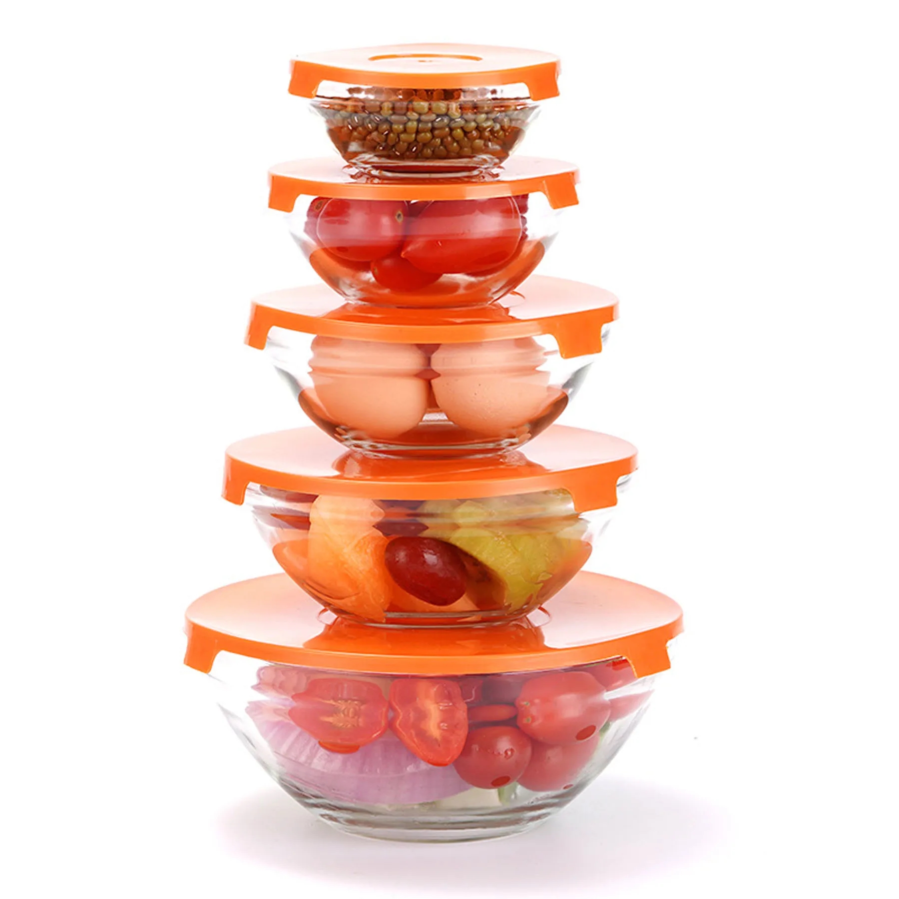 5 Pcs Set Of Fresh-Keeping Bowls 3