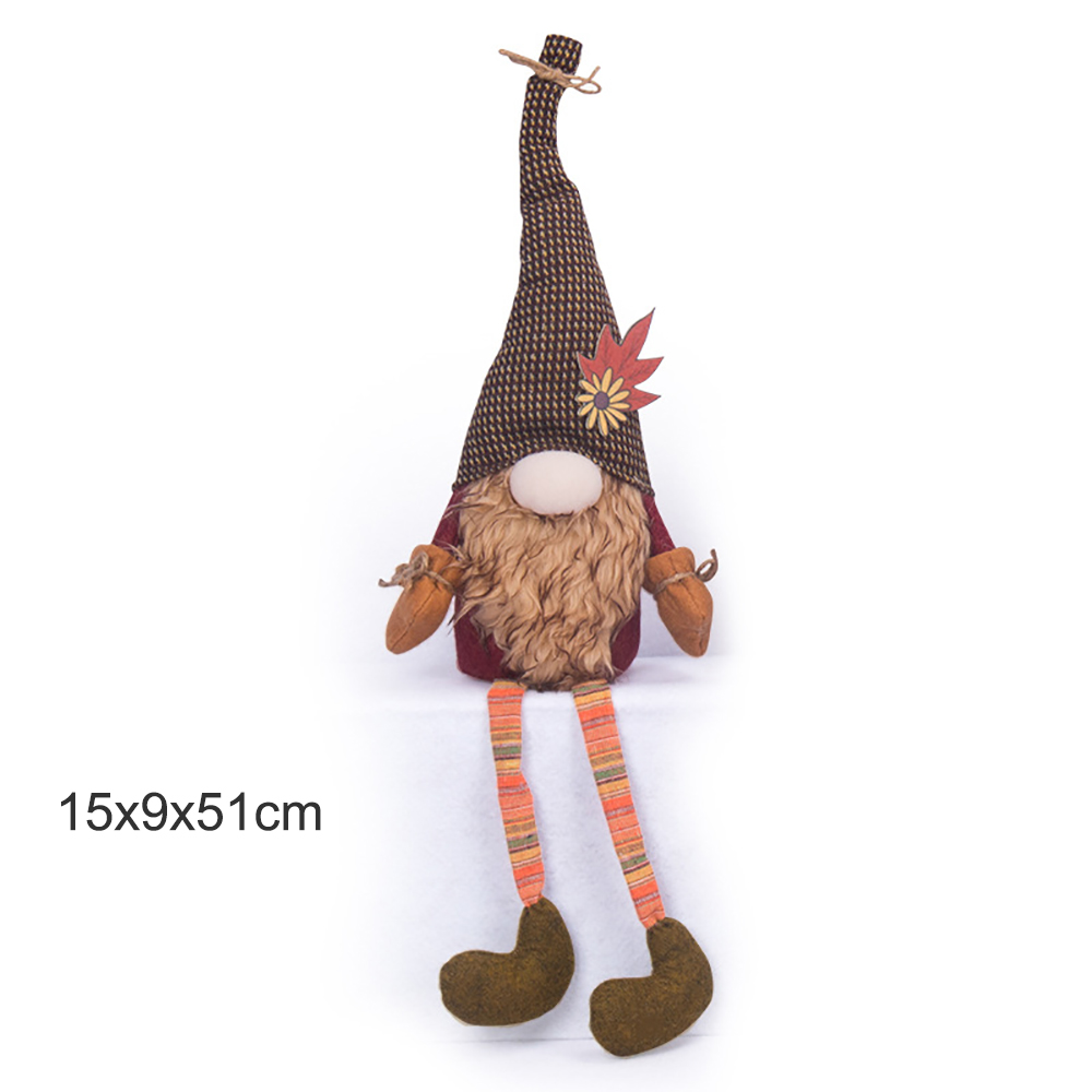 Thanksgiving Maple Leaf Long Leg Harvest Festival Doll 4
