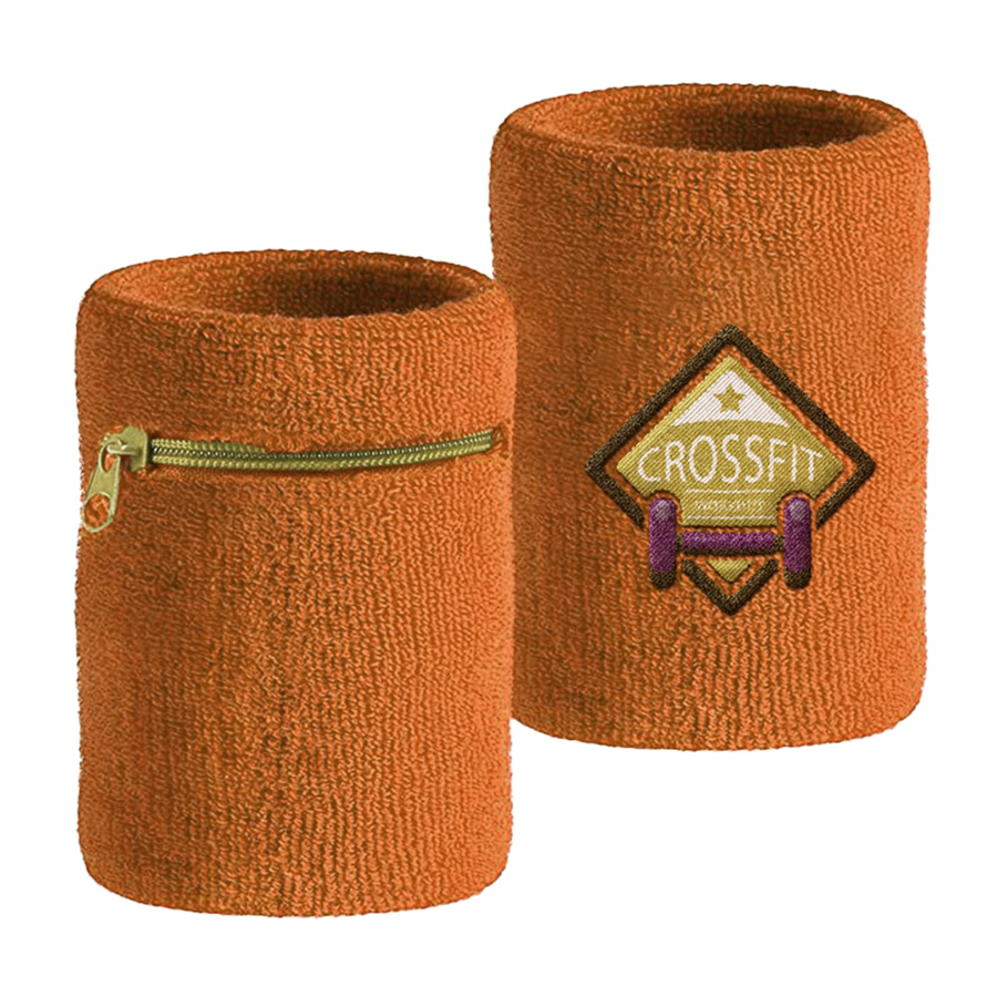 Sports Wristband w/ Zipped Pocket and Custom Embroidery 3