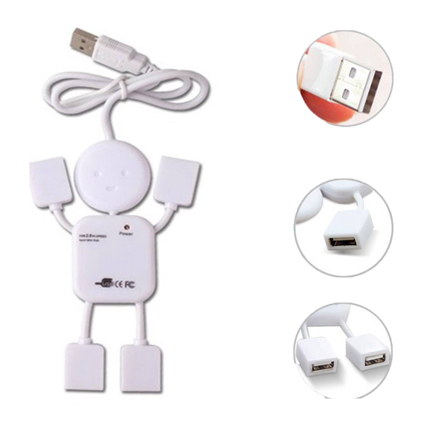 Hub Extender 4-port Robot USB Socket 4