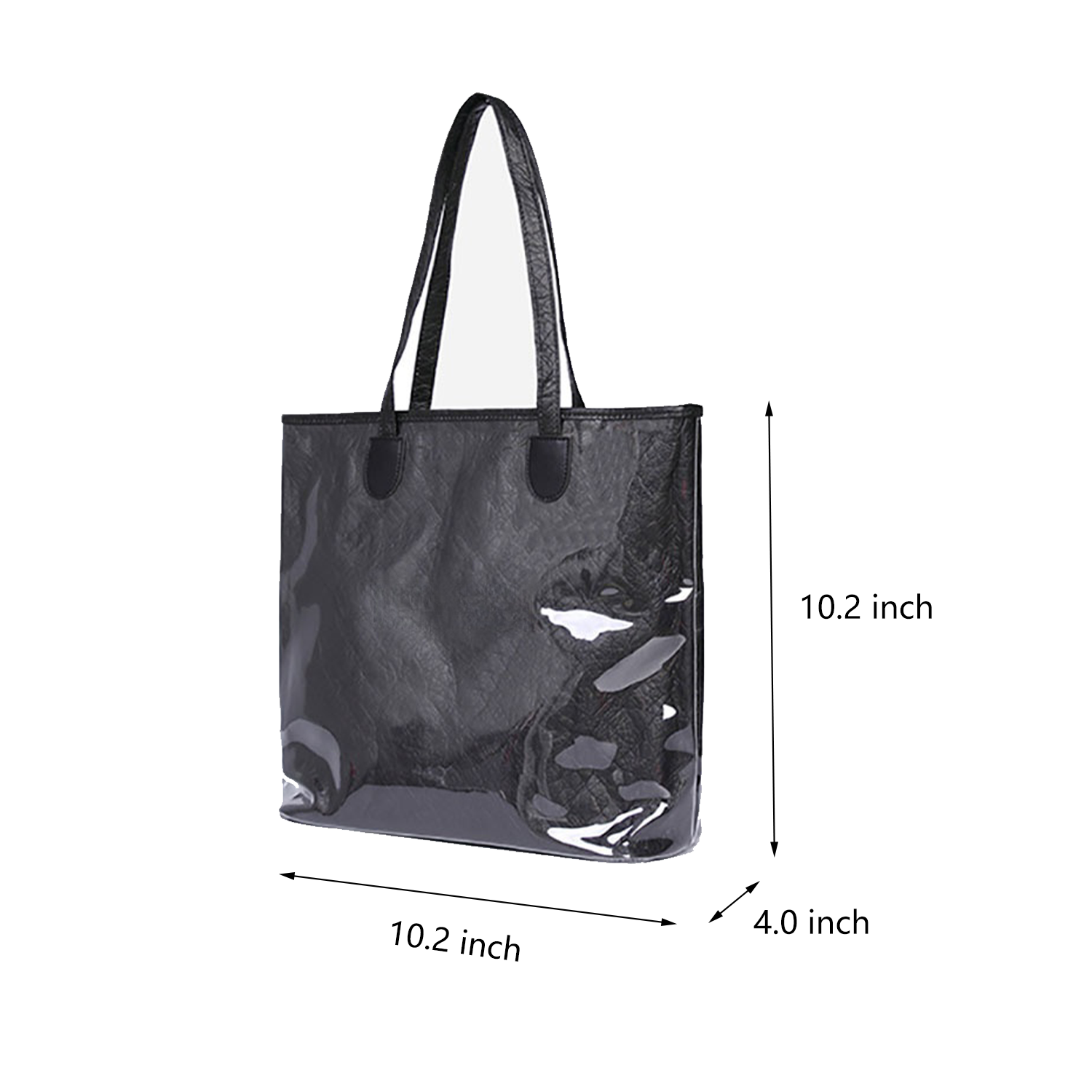 Clear waterproof big capacity pvc tyvek kraft paper tote bag 5