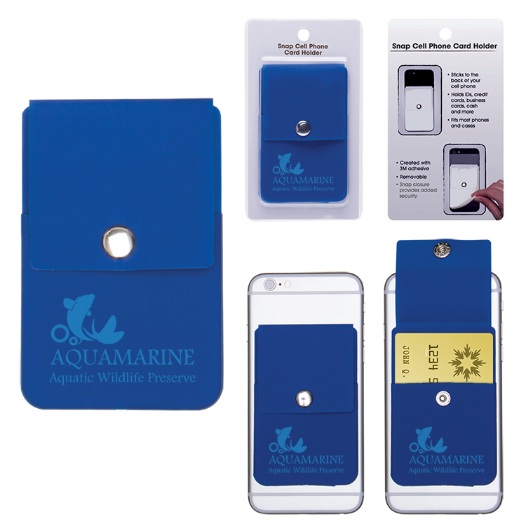 Snap Cell Phone Card Holder w/Packaging 12