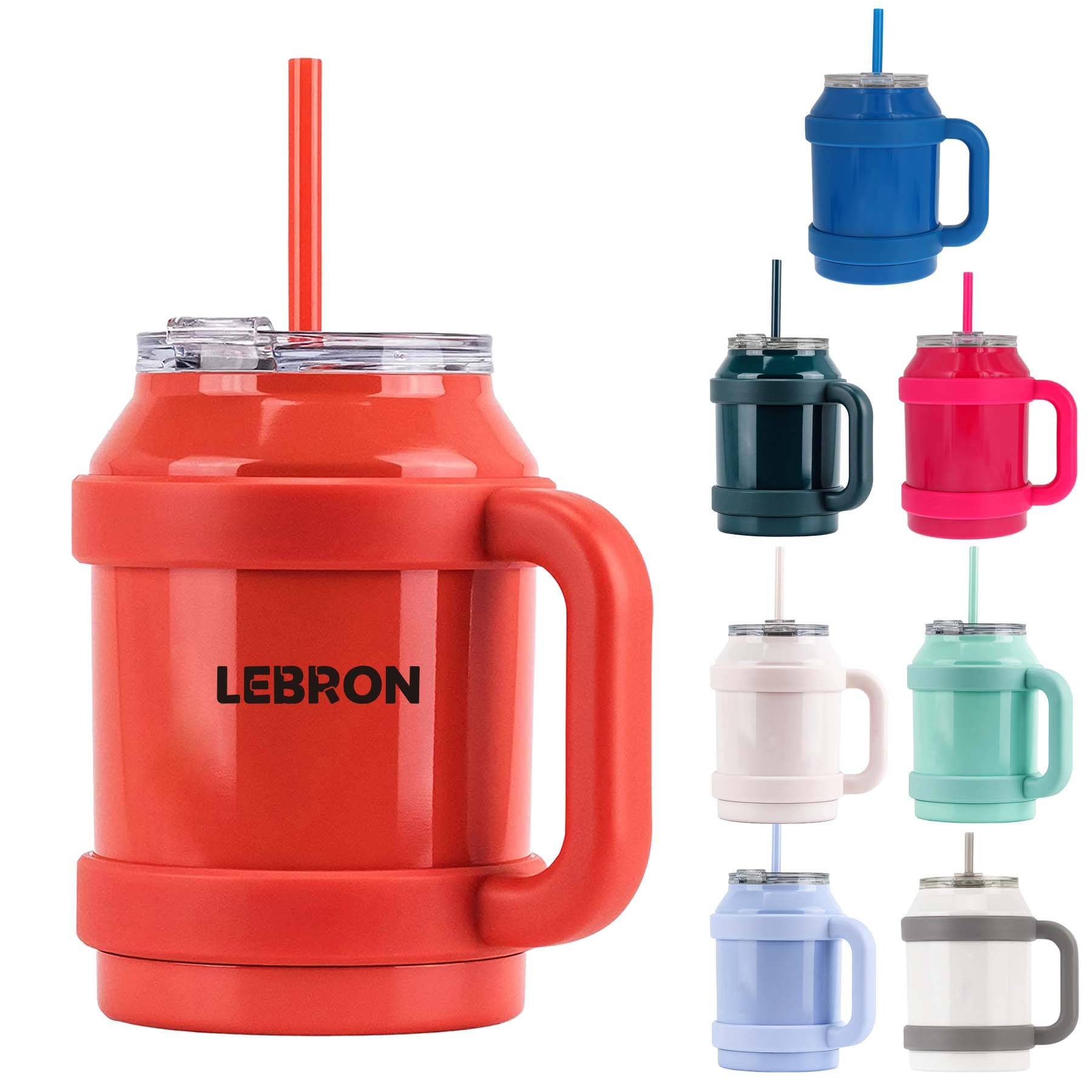 50oz Stainless Steel Mug Tumbler with Handle and Straw 6