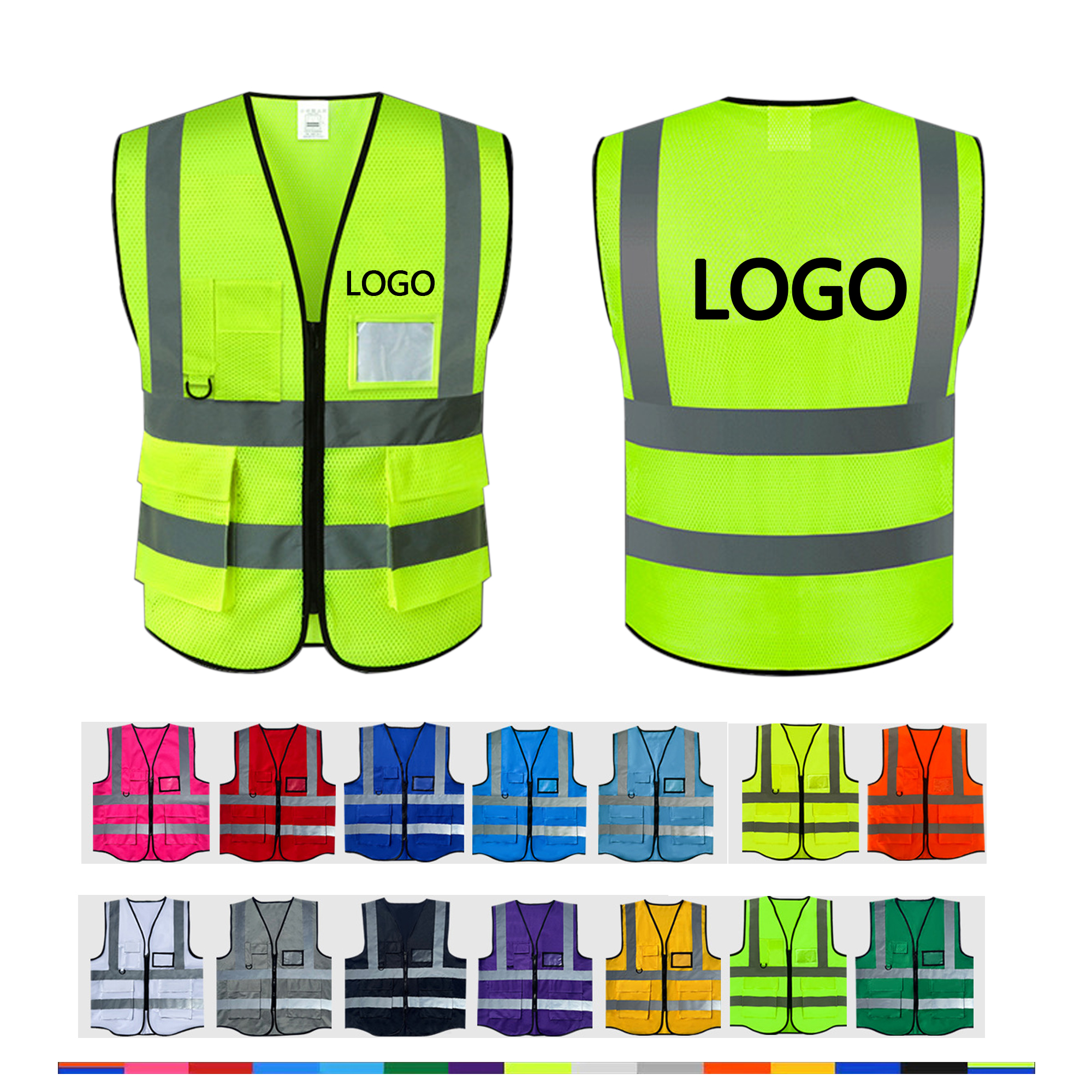 High Visibility Safety Reflective Vest With Pockets 2