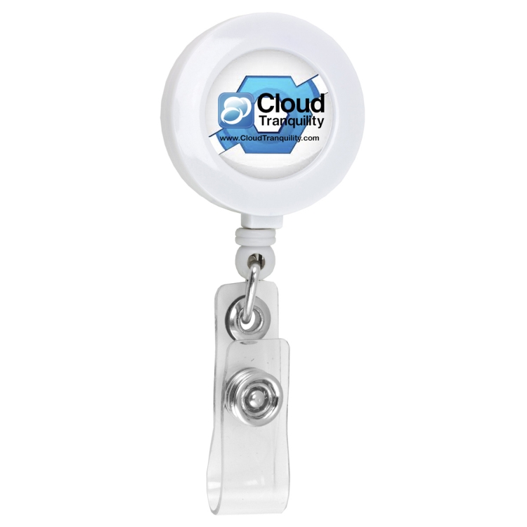 "Lorain VL" 30" Cord Round Retractable Badge Reel and Badge Holder with Metal Slip Clip Attachmement 9