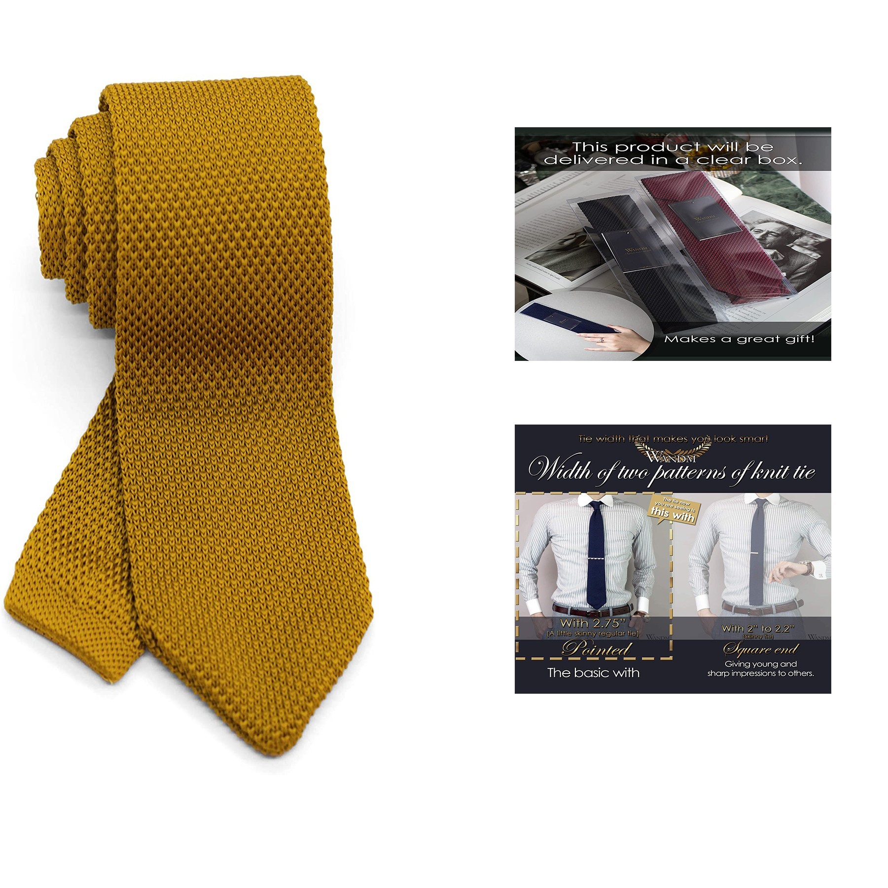 Men's Pointed Knit Tie 2
