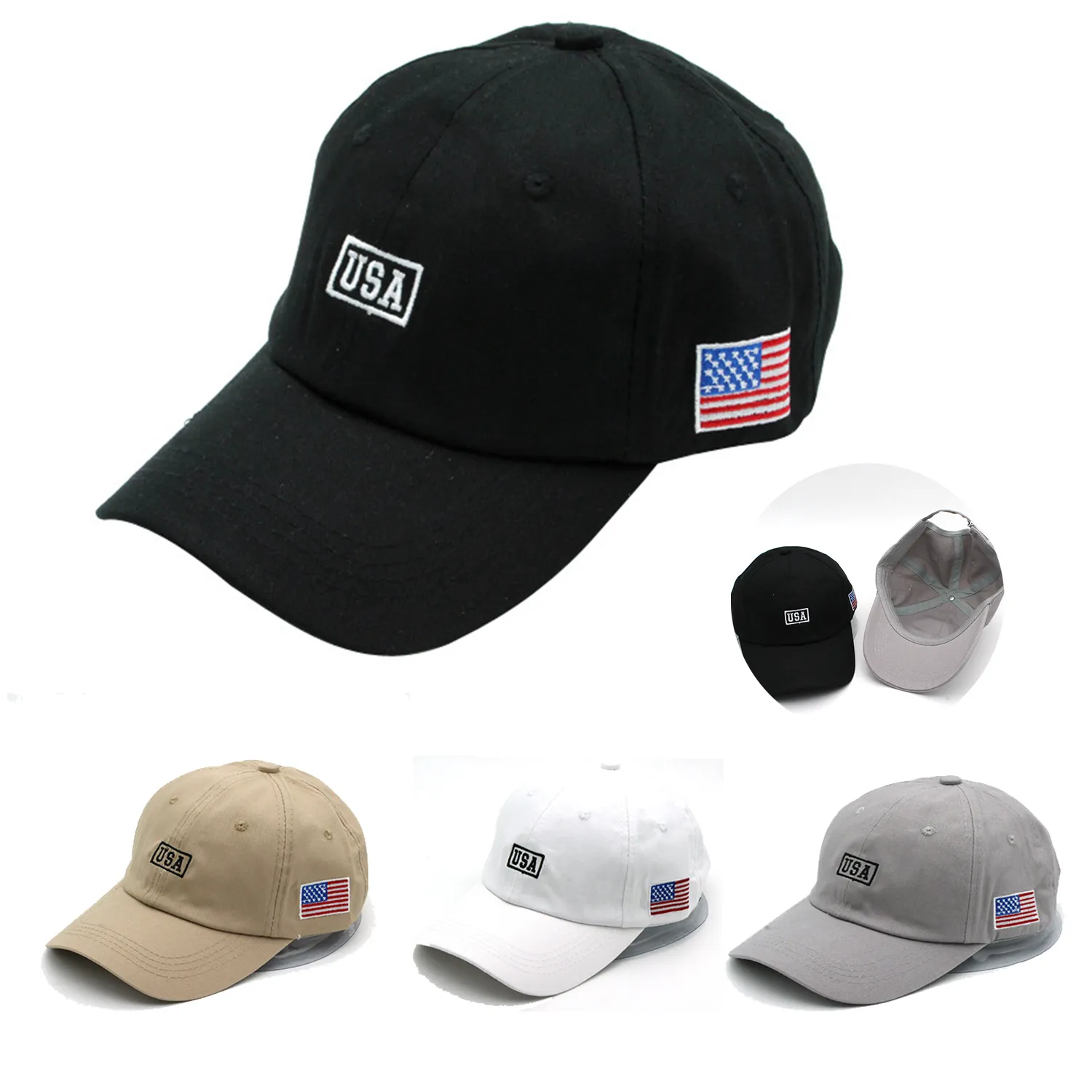 Embroidered USA Baseball Cap 2