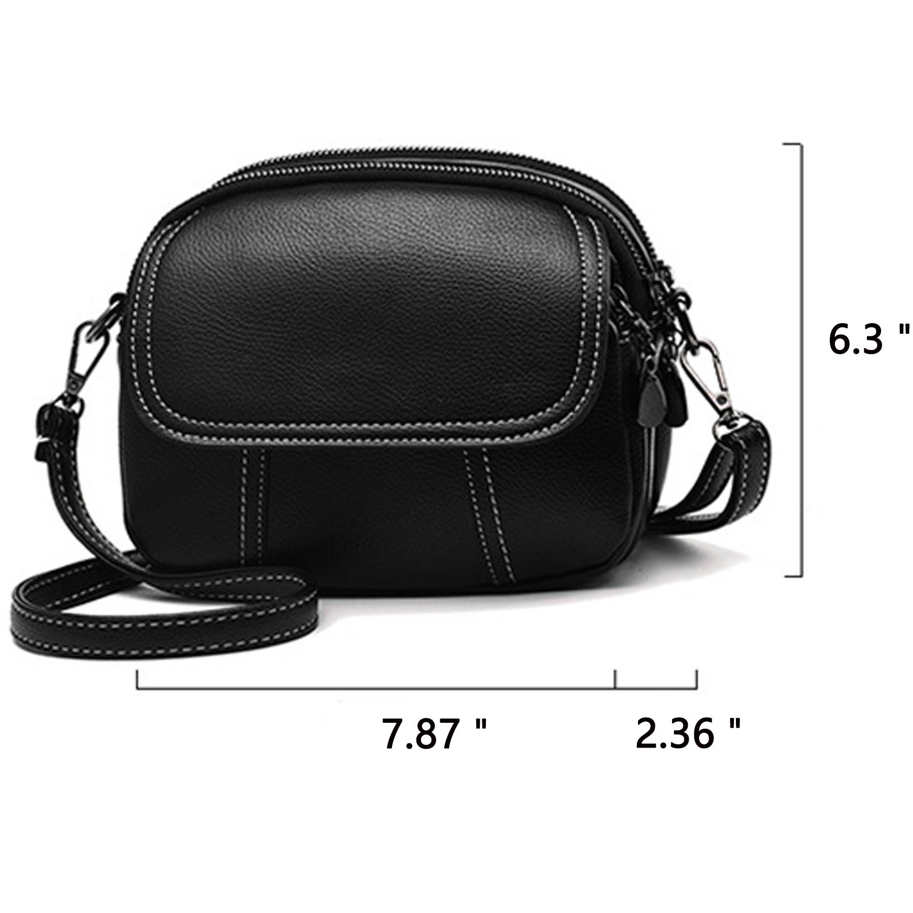 Women's PU Leather Casual Chic Shoulder Crossbody Bag 1