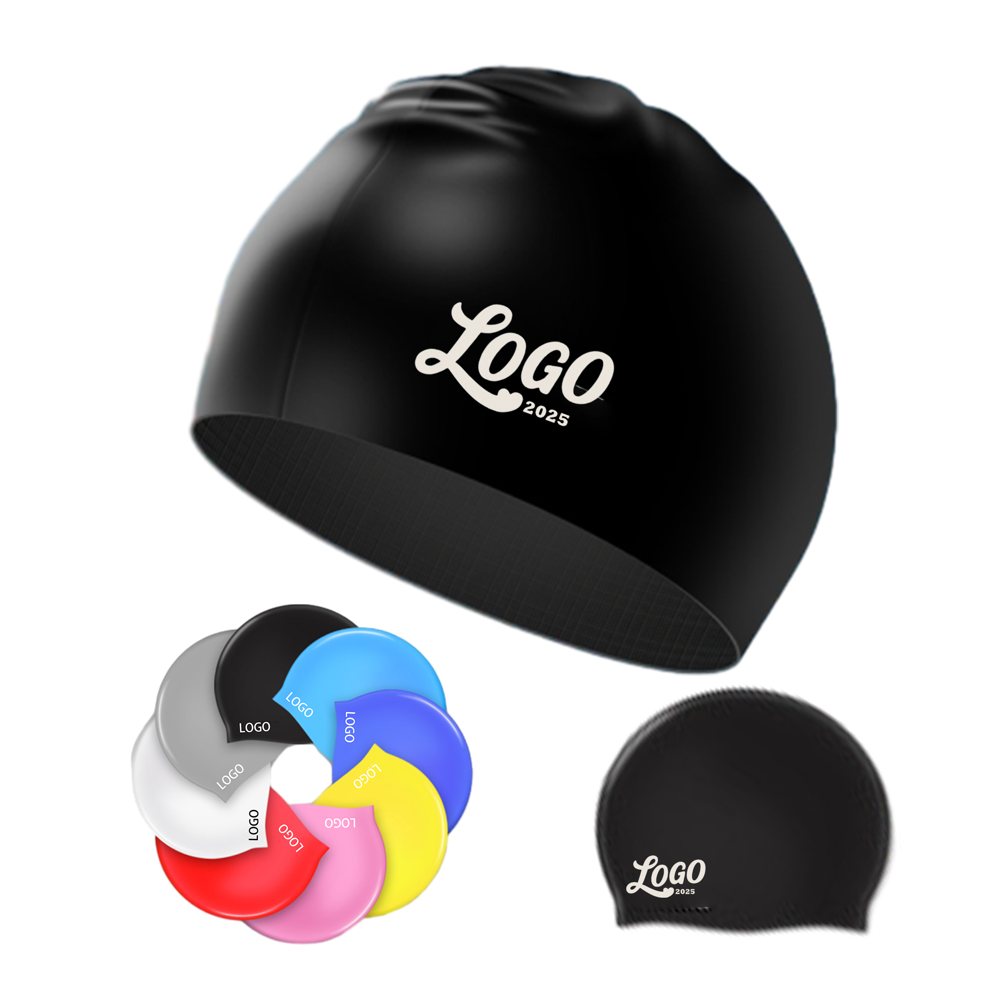 Waterproof And Non-Slip Silicone Swim Cap 1