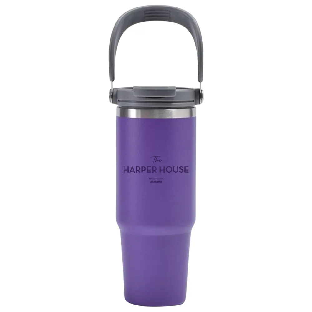 30oz. Insulated Tumber with Handle and Flip Straw 20