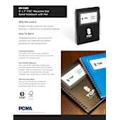 FSC® Recycled 5" x 7" Star Spiral Notebook with Pe 24