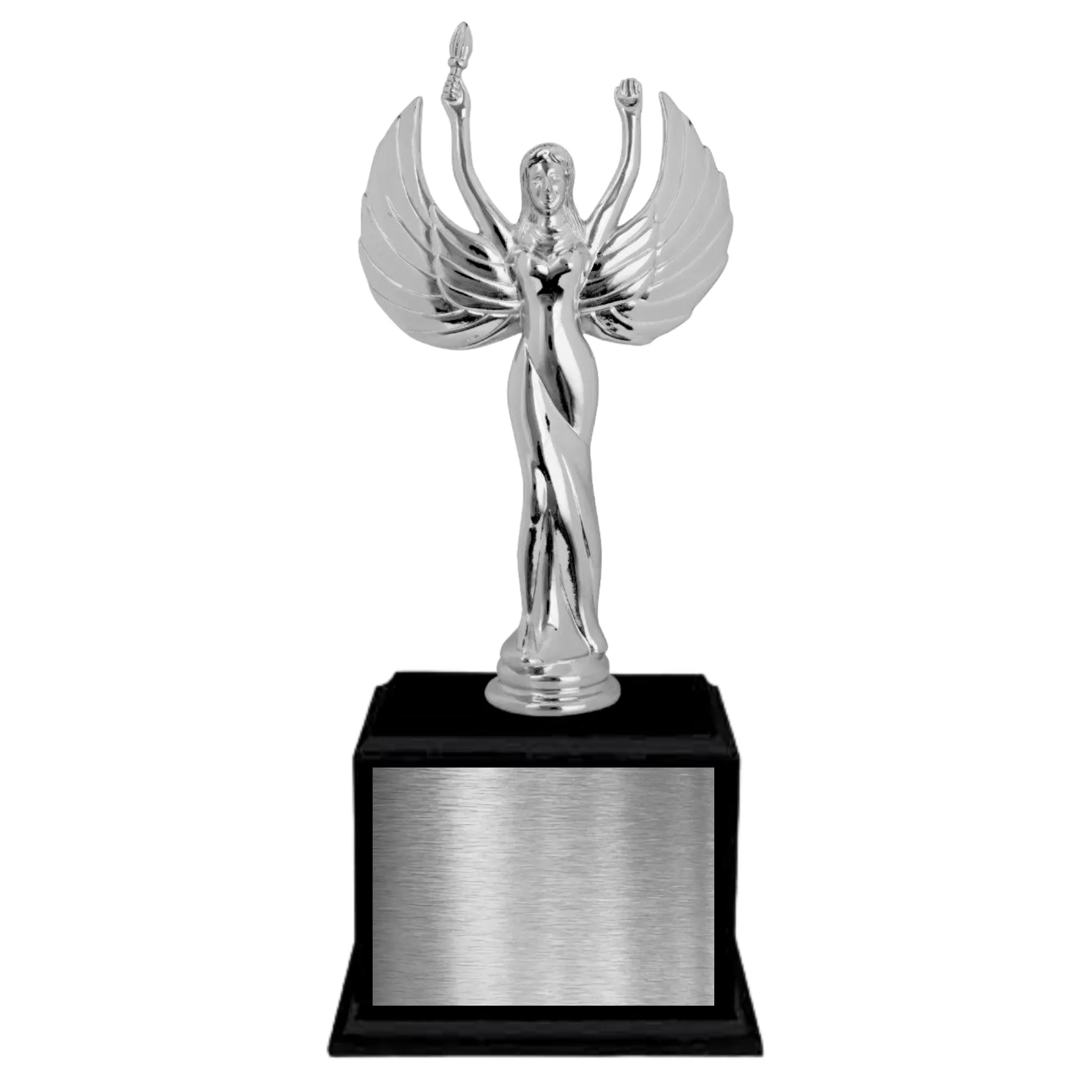 12 3/4" Metal Female Victory on Matte Black Finish Base 9