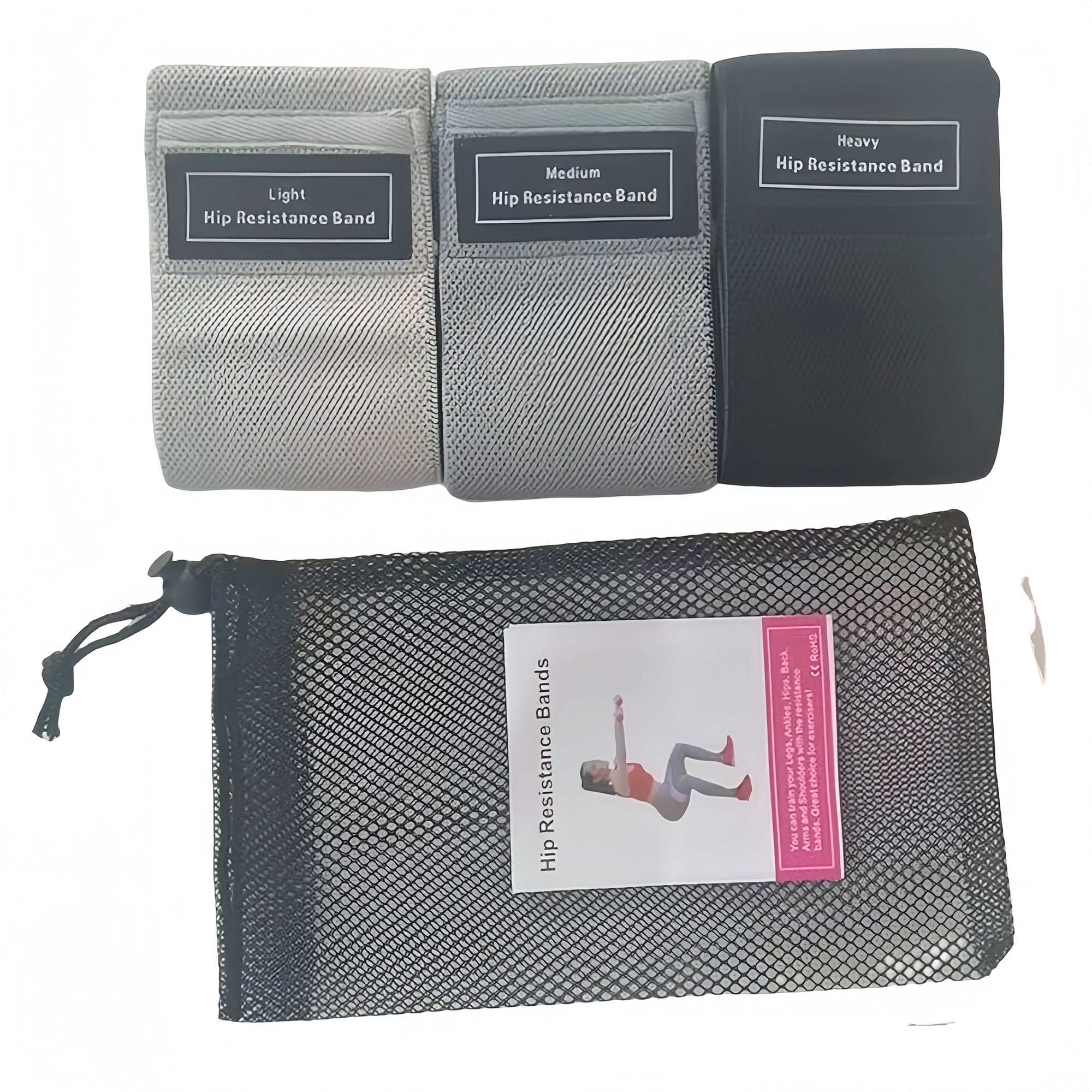 Custom Logo 3-Piece Yoga Resistance Band Set 2