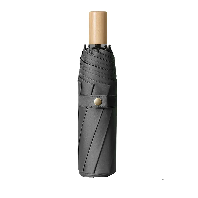 16 - Rib Wooden - Handle Auto Open All - Weather Umbrella 14