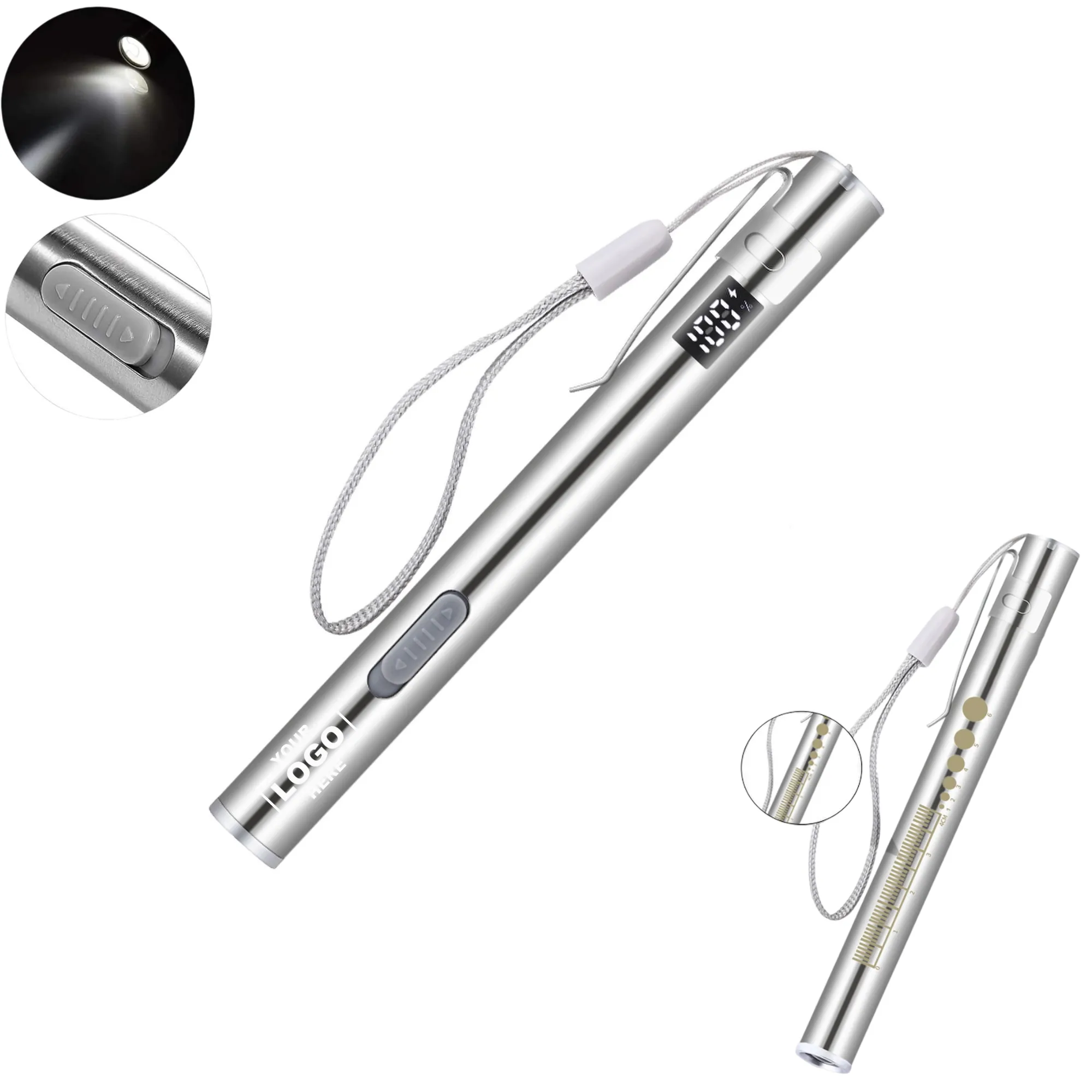 Power Level Display Mini Flashlight