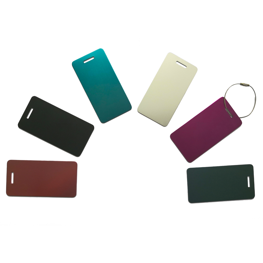 Brushed Metal Luggage Tags 4