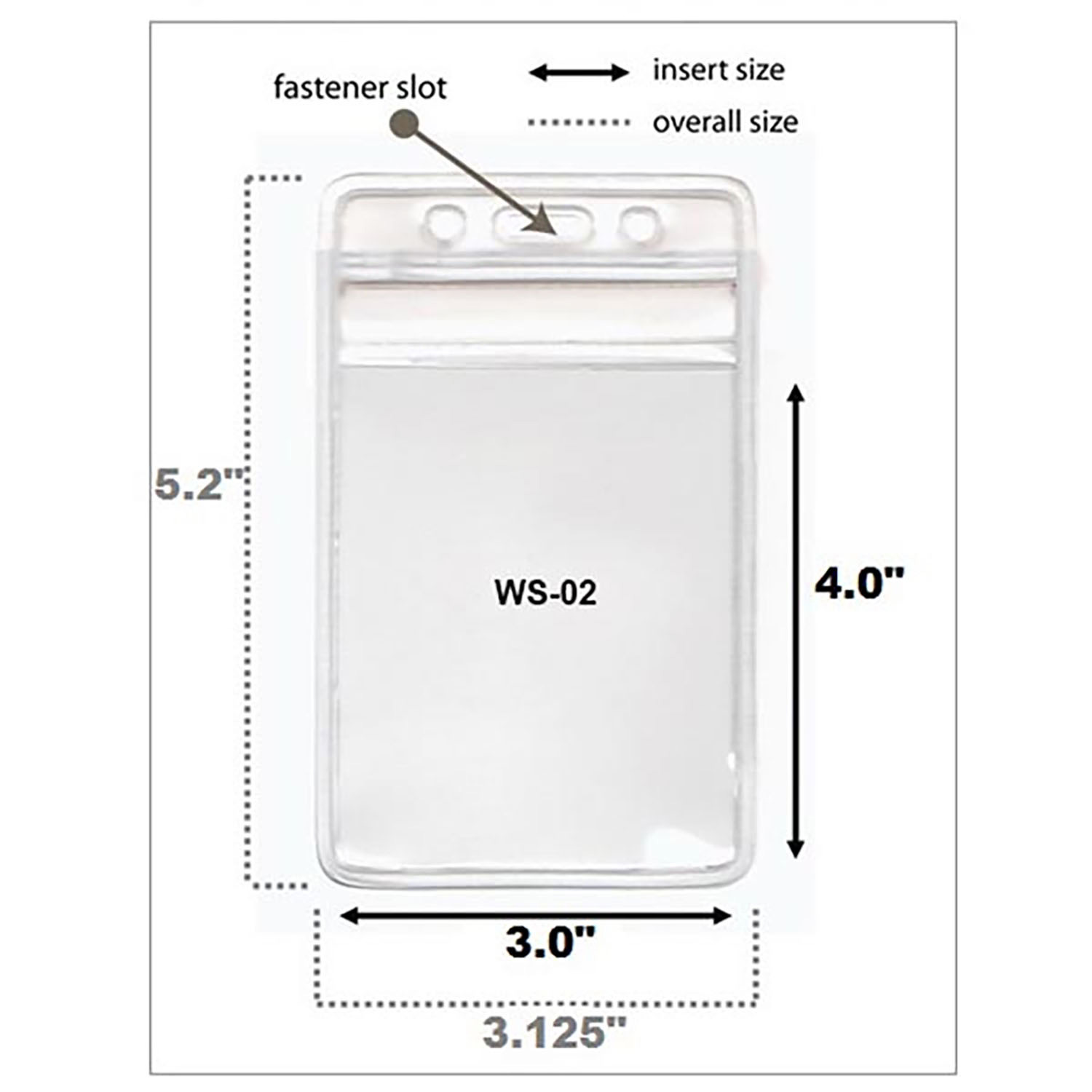 4x3 inch Zip-Lock Heavy Duty Vertical Badge Holders