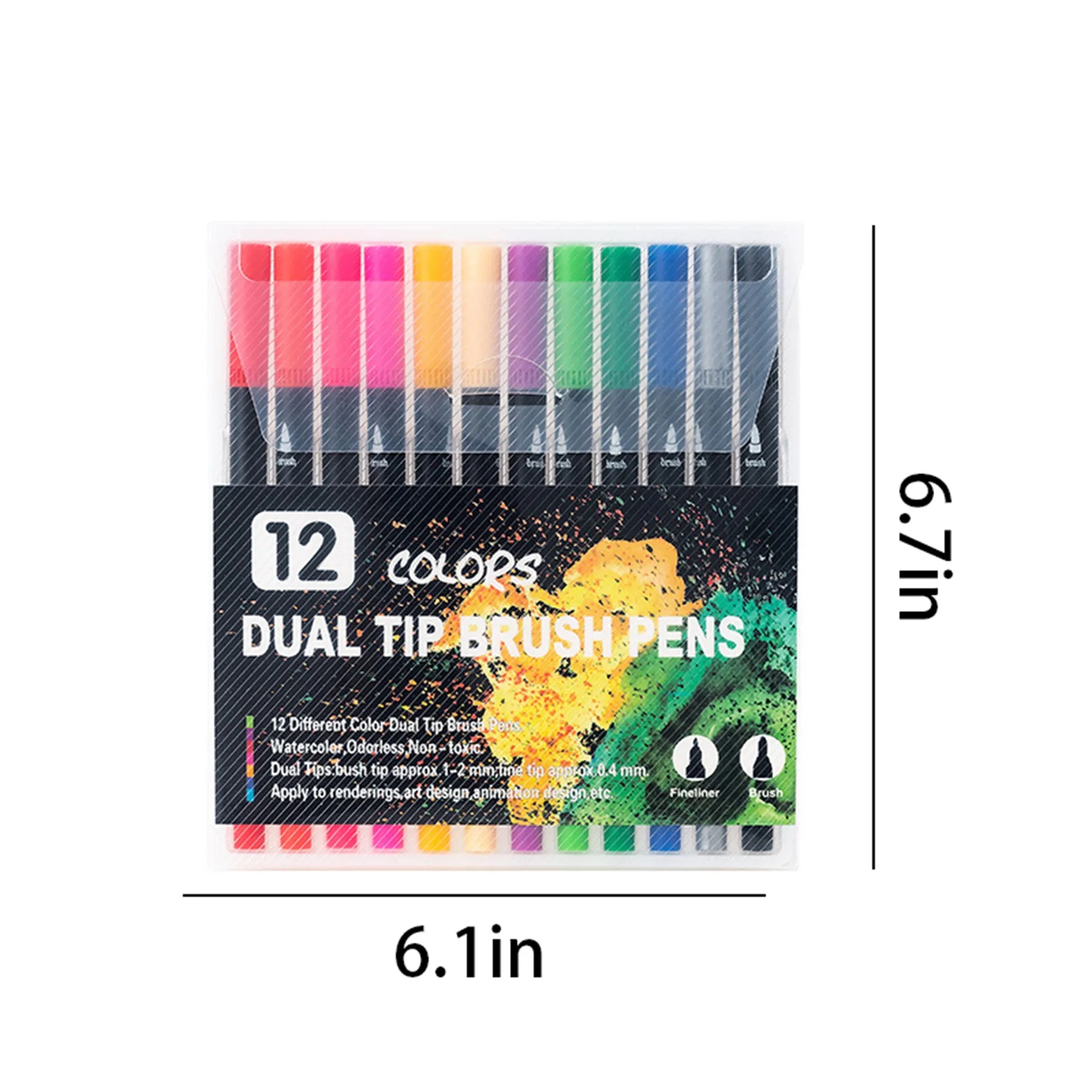 12 Dual Markers Brush Pens 1