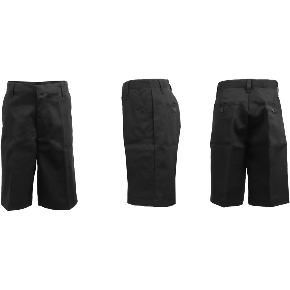 Boys' Uniform Shorts - Size 5 Black Flat Front 2