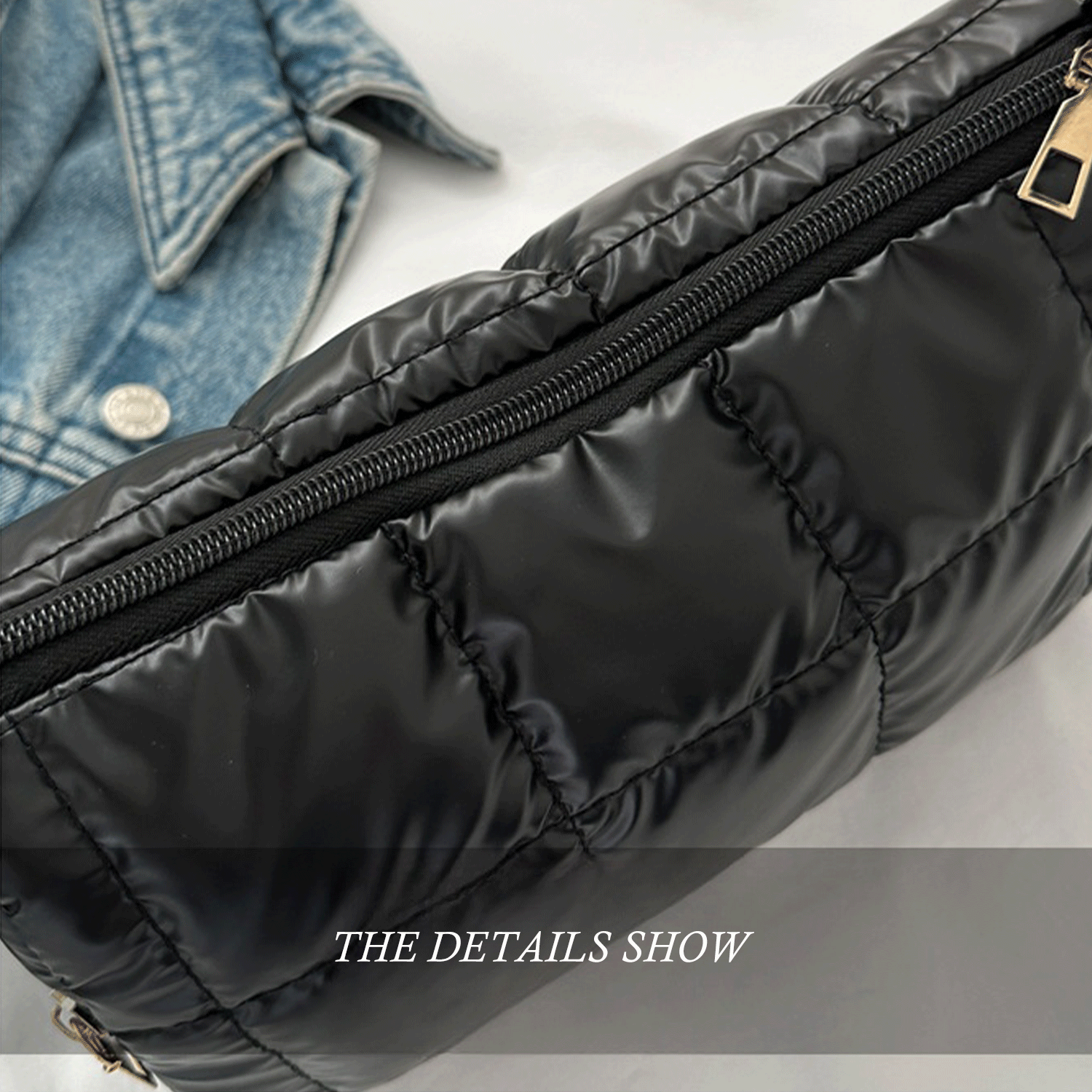 Winter New quilted Grid Small Square Puffer Crossbody Bag 18
