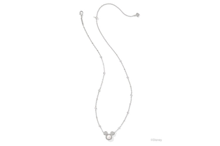 Kendra Scott Disney Silver Mickey Mouse Short Pendant Necklace in Freshwater Cultured Pearl 2