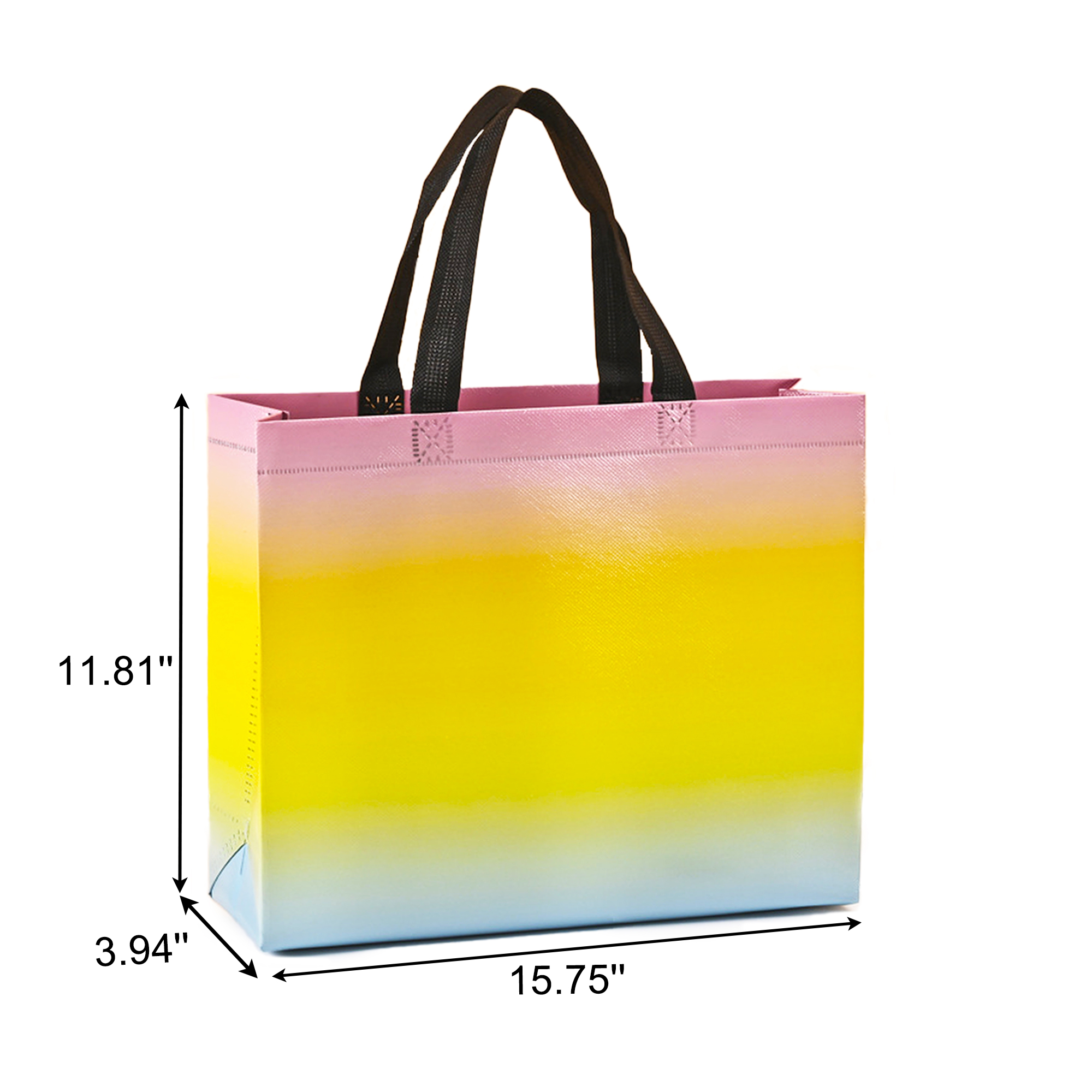 Gradient Color Non-Woven Grocery Tote Bag 1