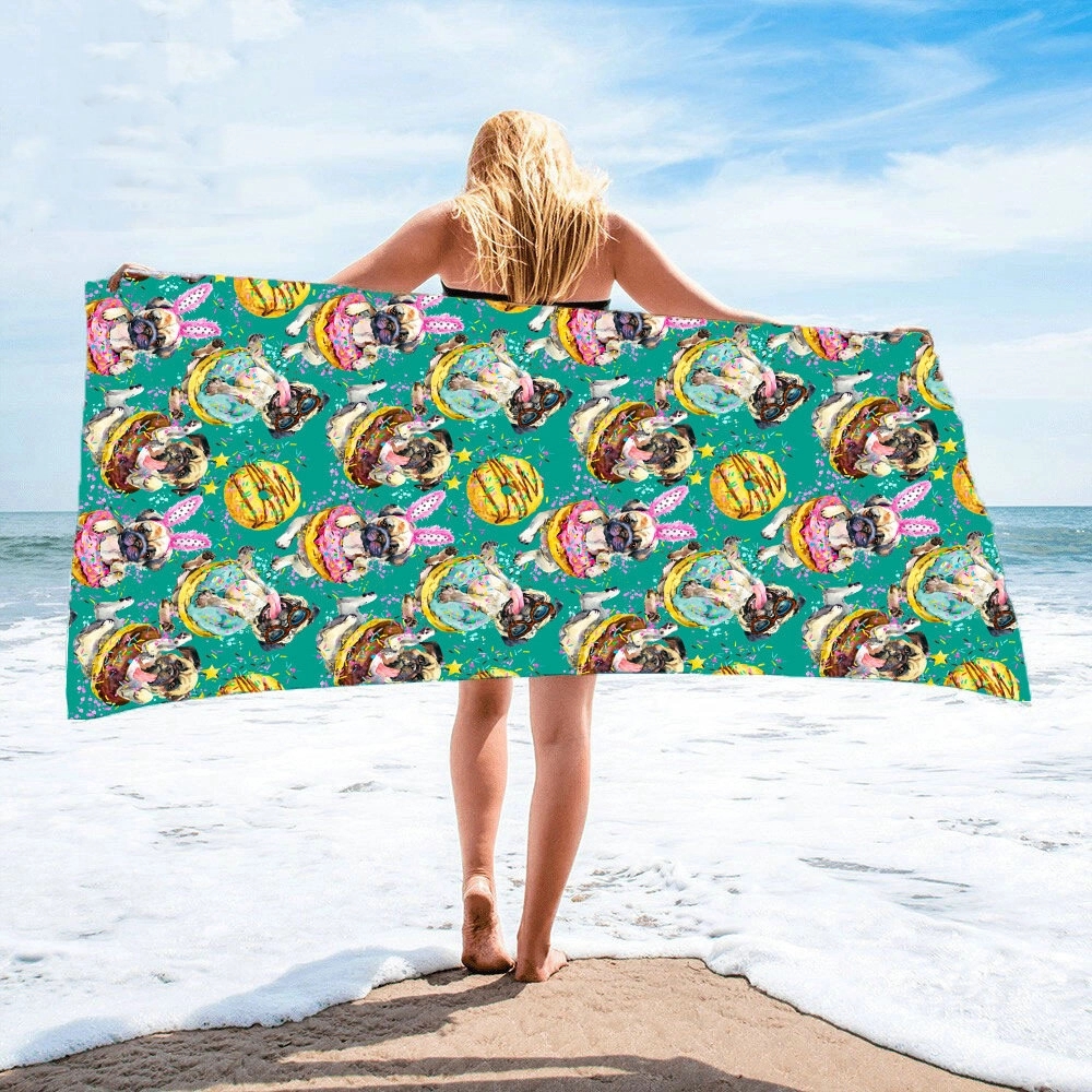 Full Color Microfiber Beach Towel(L59"XW29.5") 3