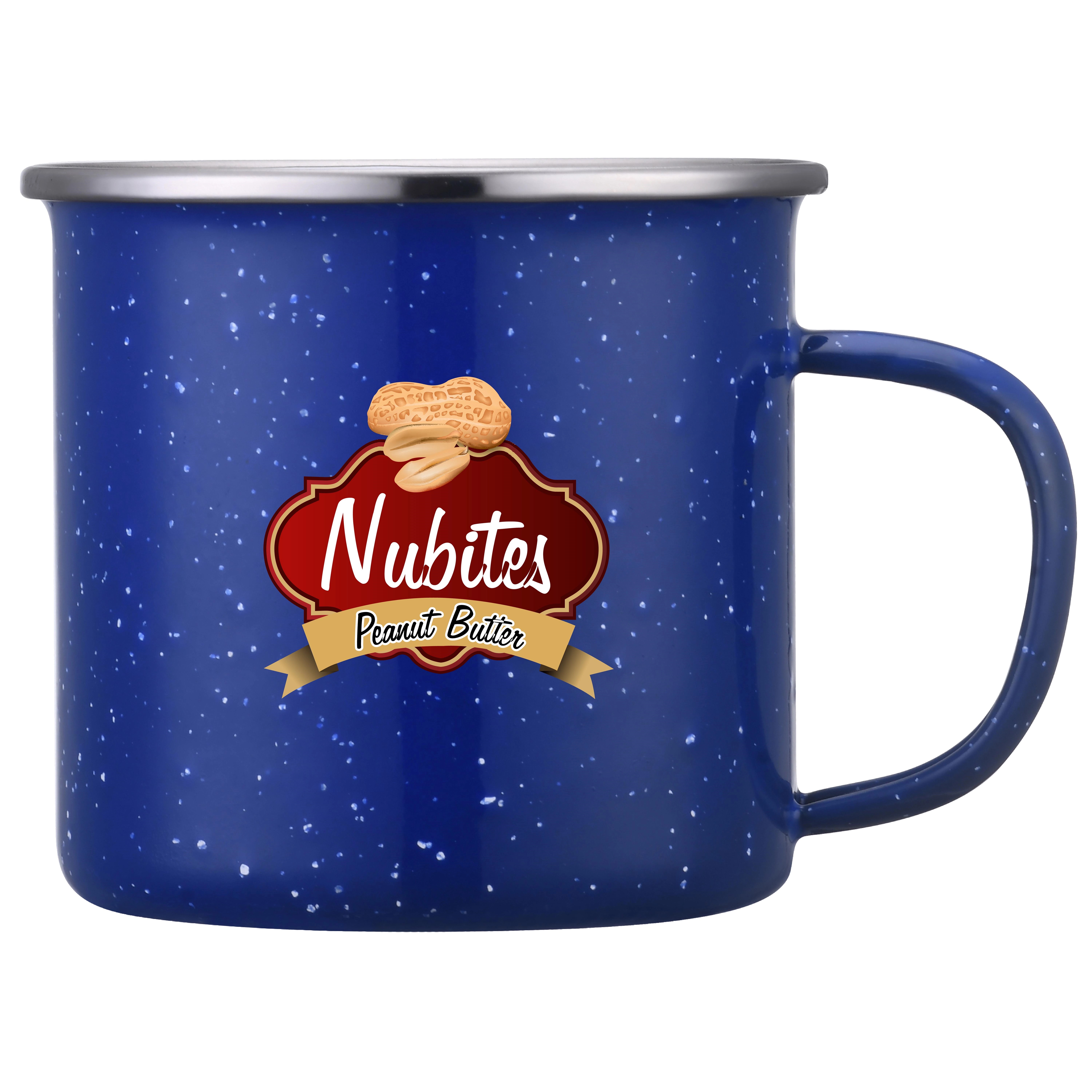 CHEYENNE - 16 OZ ENAMEL MUG WITH STAINLESS STEEL RIM 1