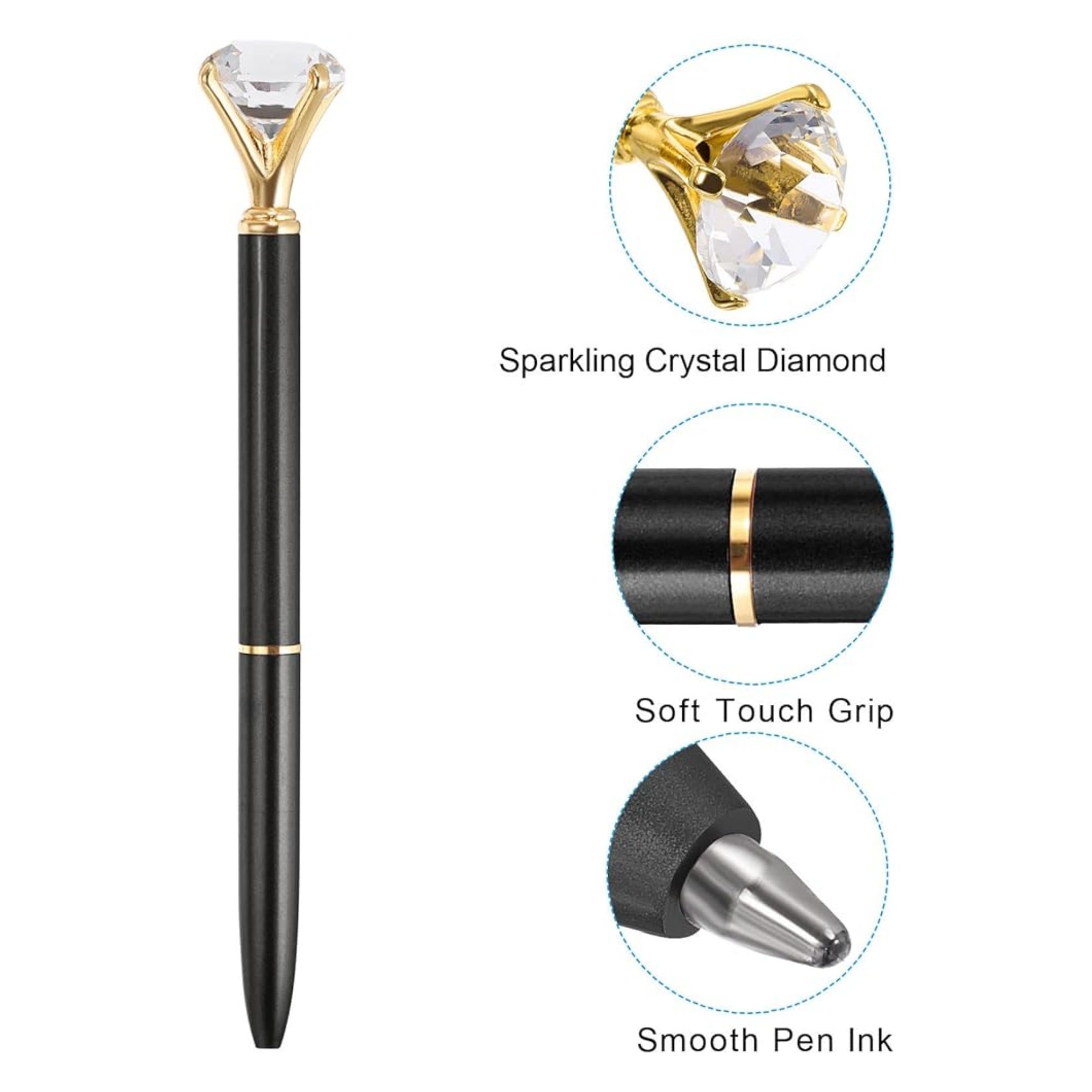 Crystal Diamond Twist Metal Pen 3
