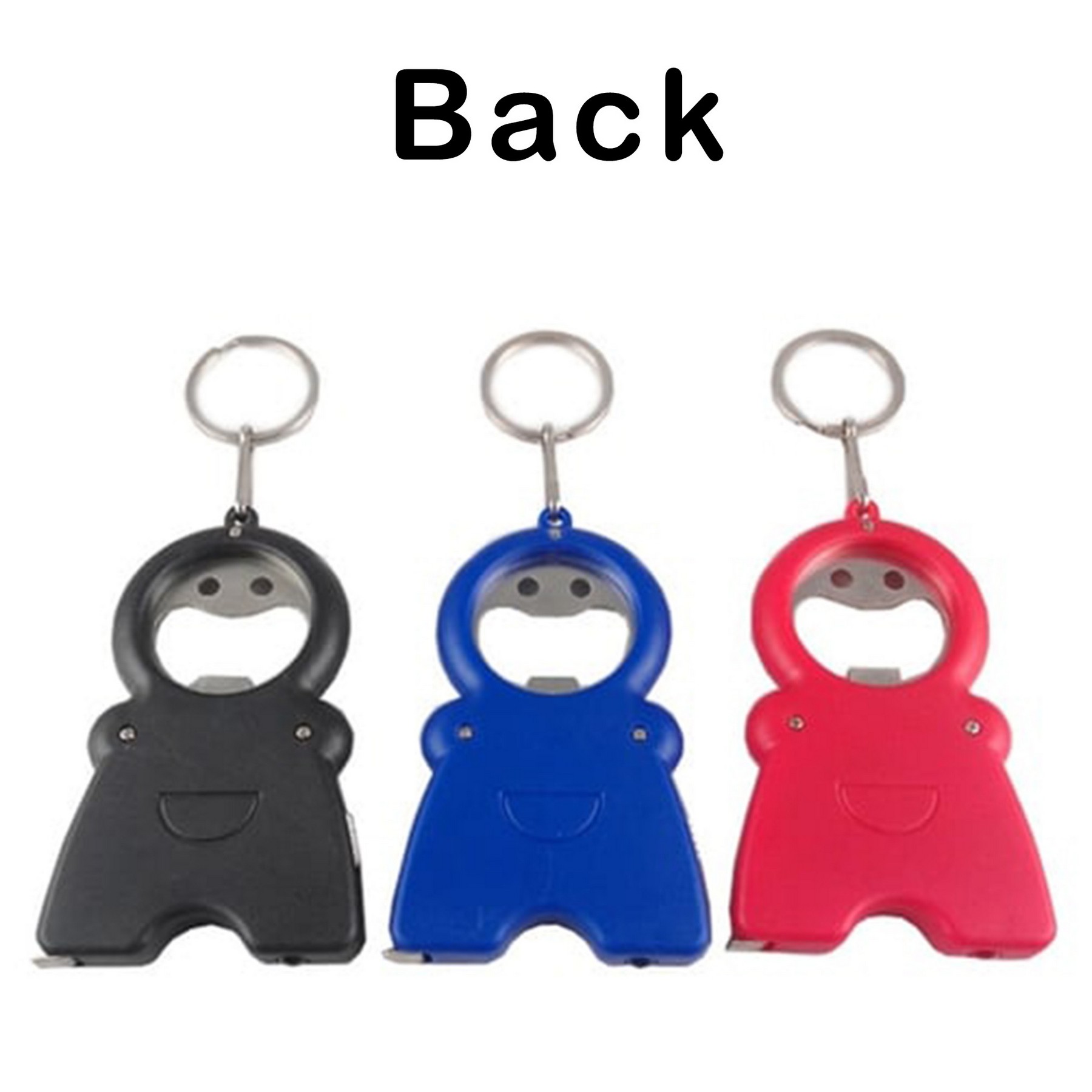 Cute Bottle Opener Keychain with Light and Tape Measure 1