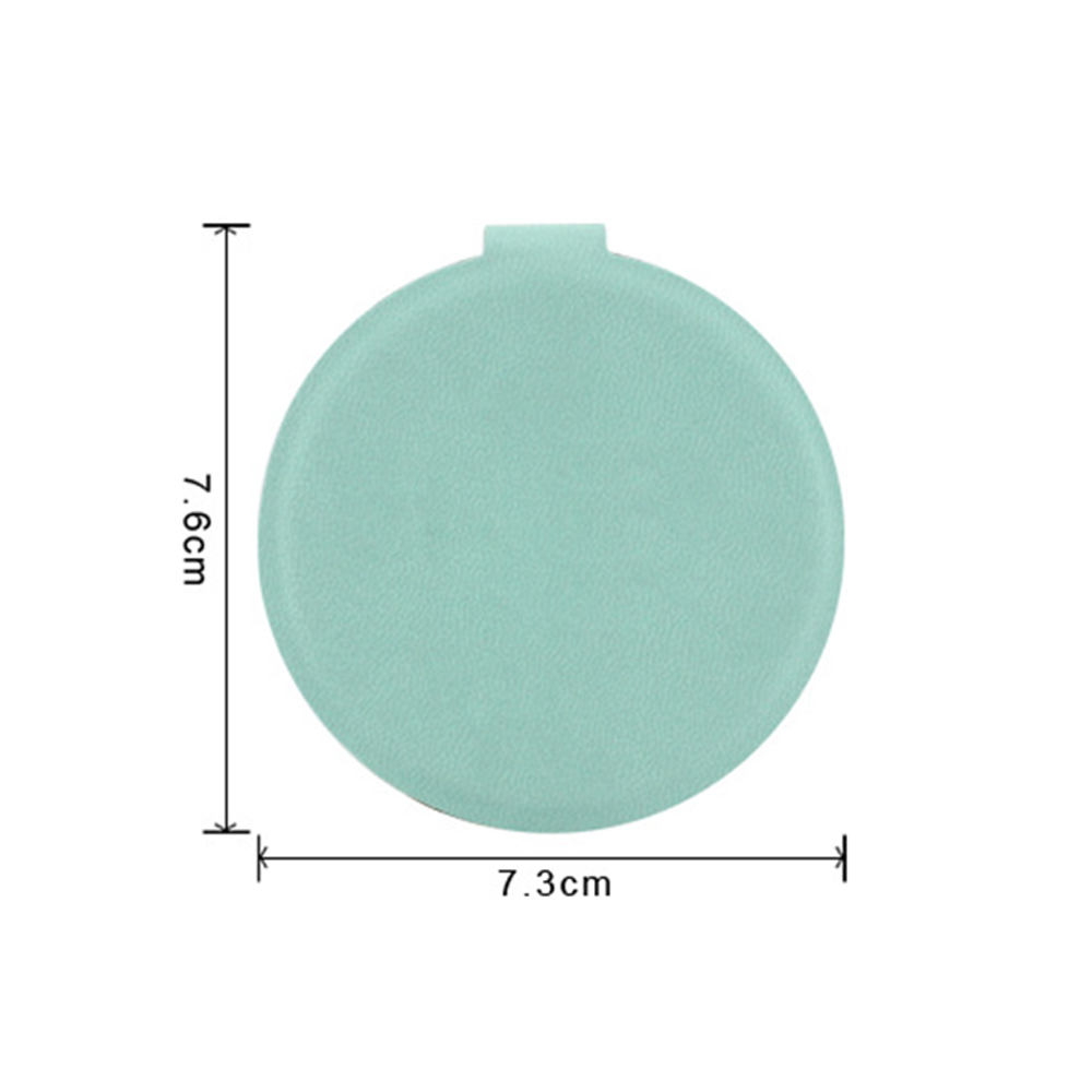 Portable stainless steel round makeup mirror 5