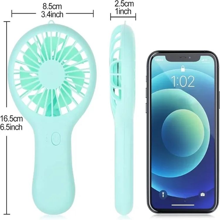 USB-Powered 3-Speed Pocket Desk & Handheld Fan 1