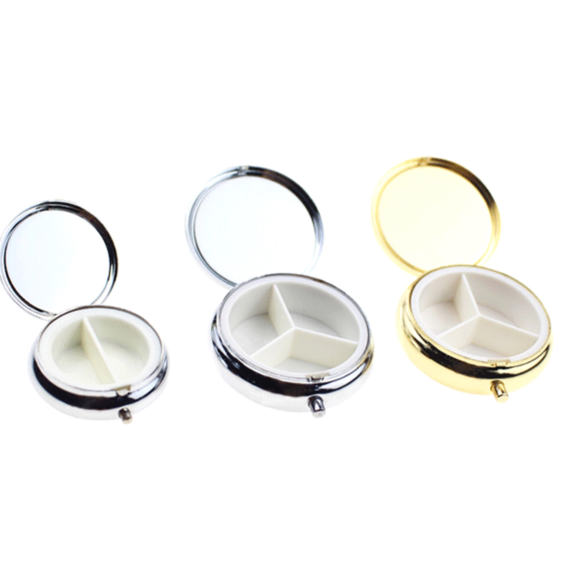 Portable Mini Silver Medicine Drug Holder Container 8