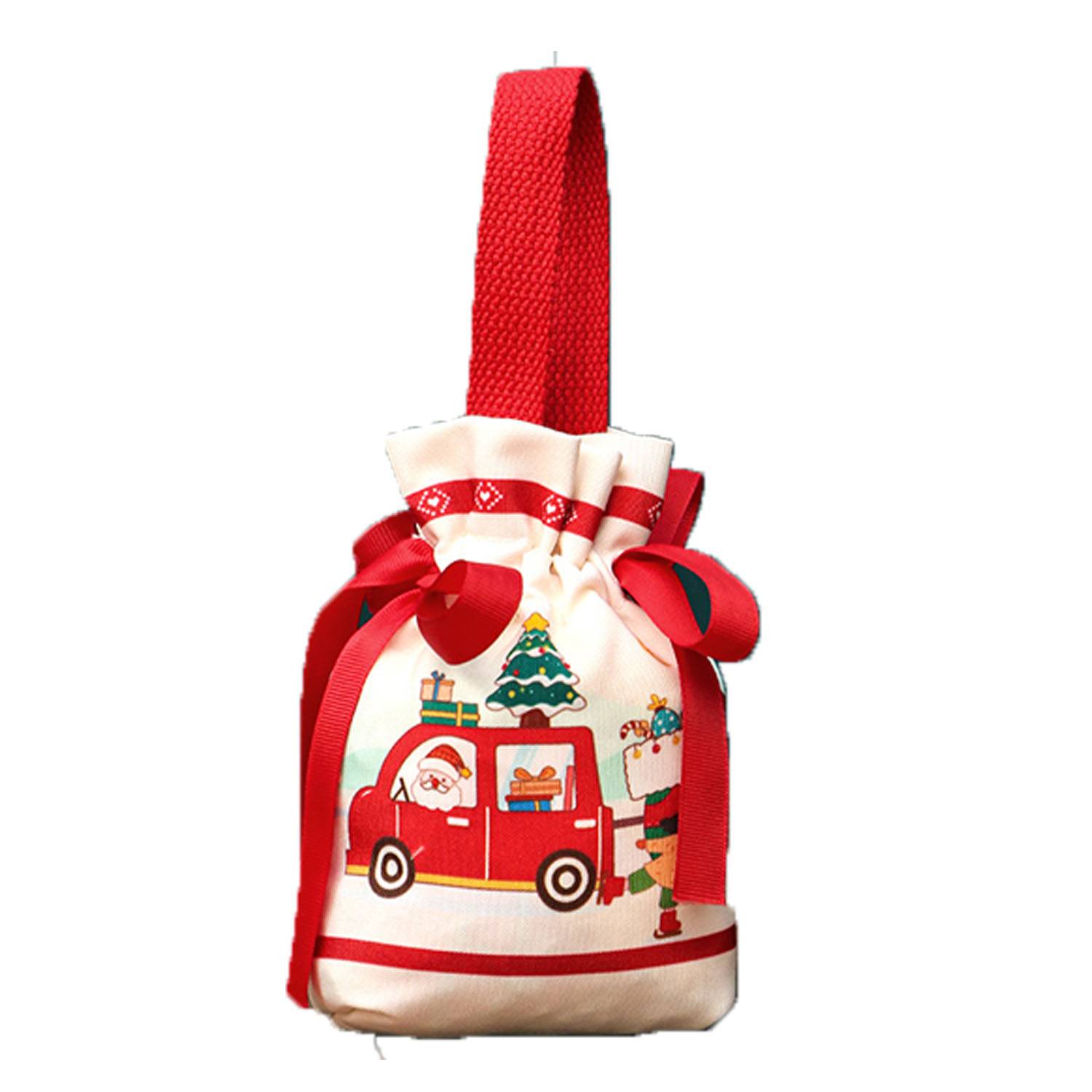 Christmas Canvas Gift Bag, custom tote bag with logo imprint 5
