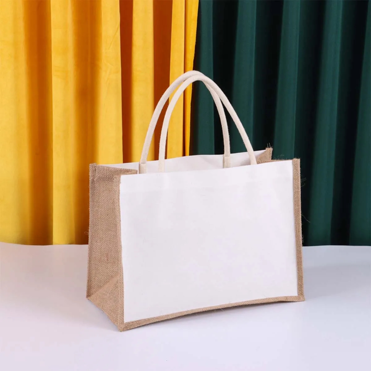 Customizable Size Travel Jute Tote Bags 9