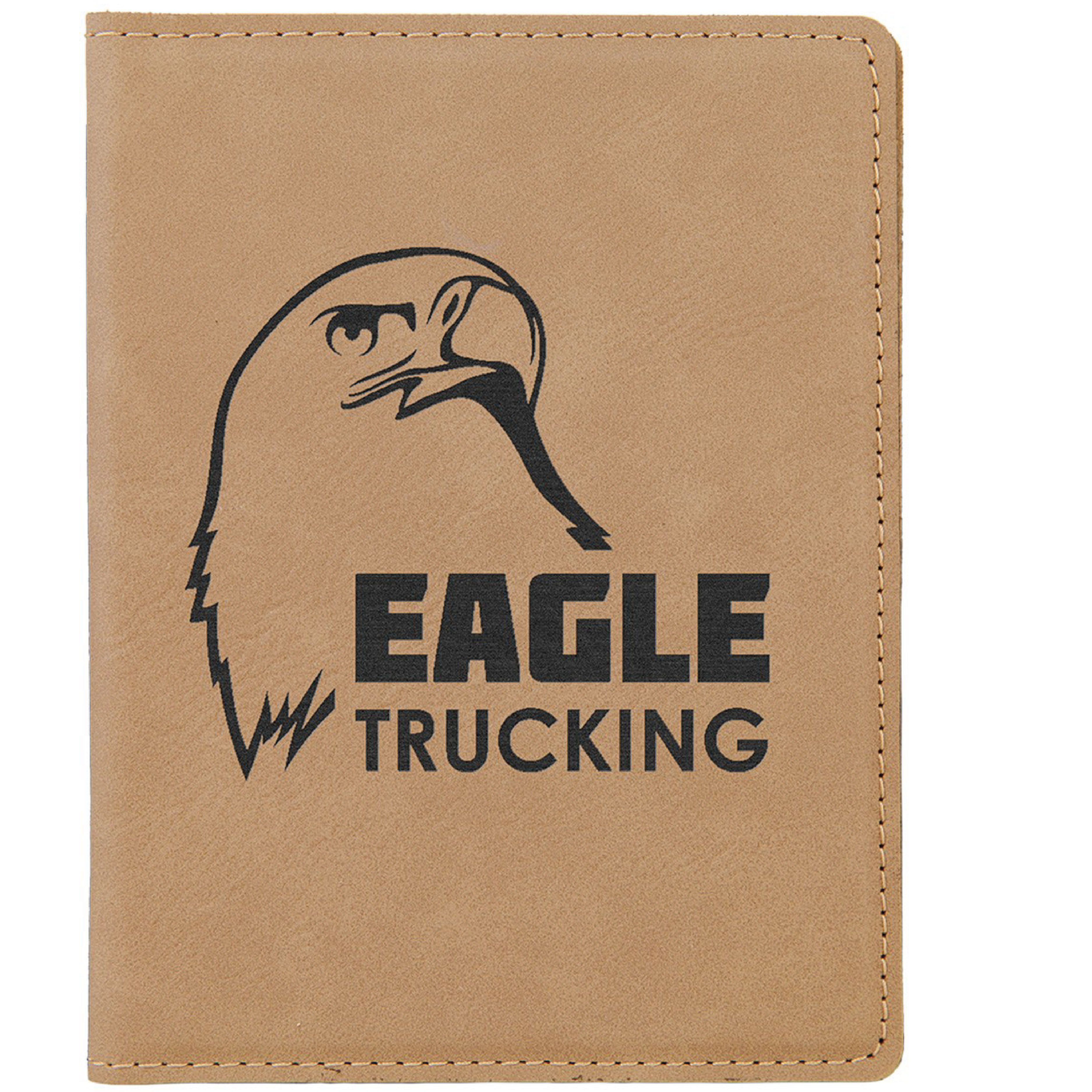 Light Brown Leatherette Passport Holder