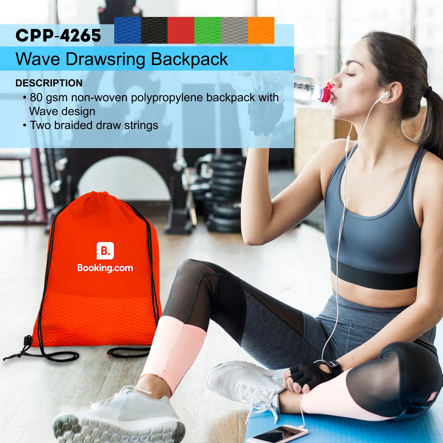 WAVE DRAWSTRING BACKPACK 11