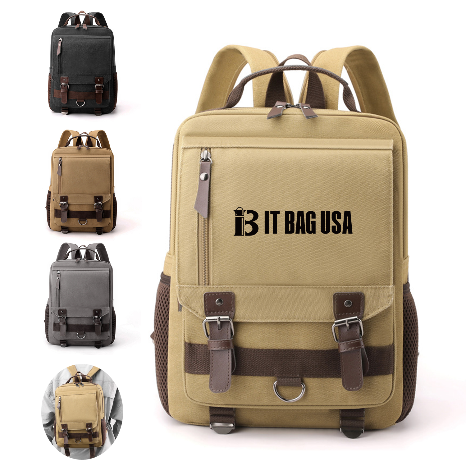 Retro Canvas Men's Backpack 2