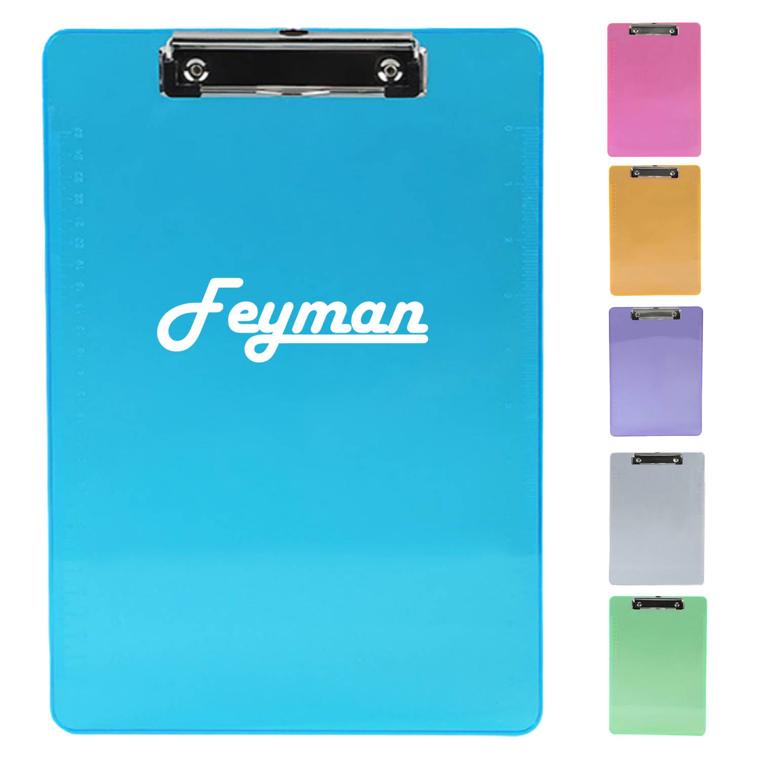A4 Transparent Plastic Clipboards with Low Profile Clip 2