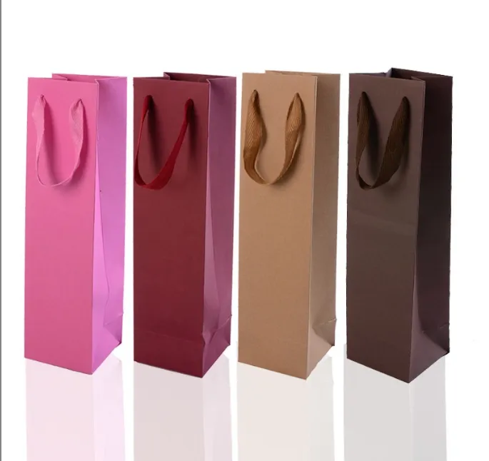 Kraft Paper Wine Tote Gift Bag 4