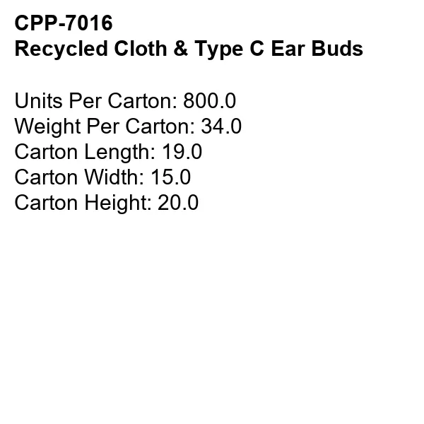 Recycled Cloth & Type C Ear Buds 17
