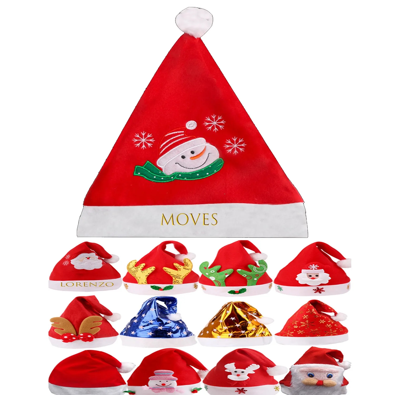 Adults/children Non-woven Santa Hats 3