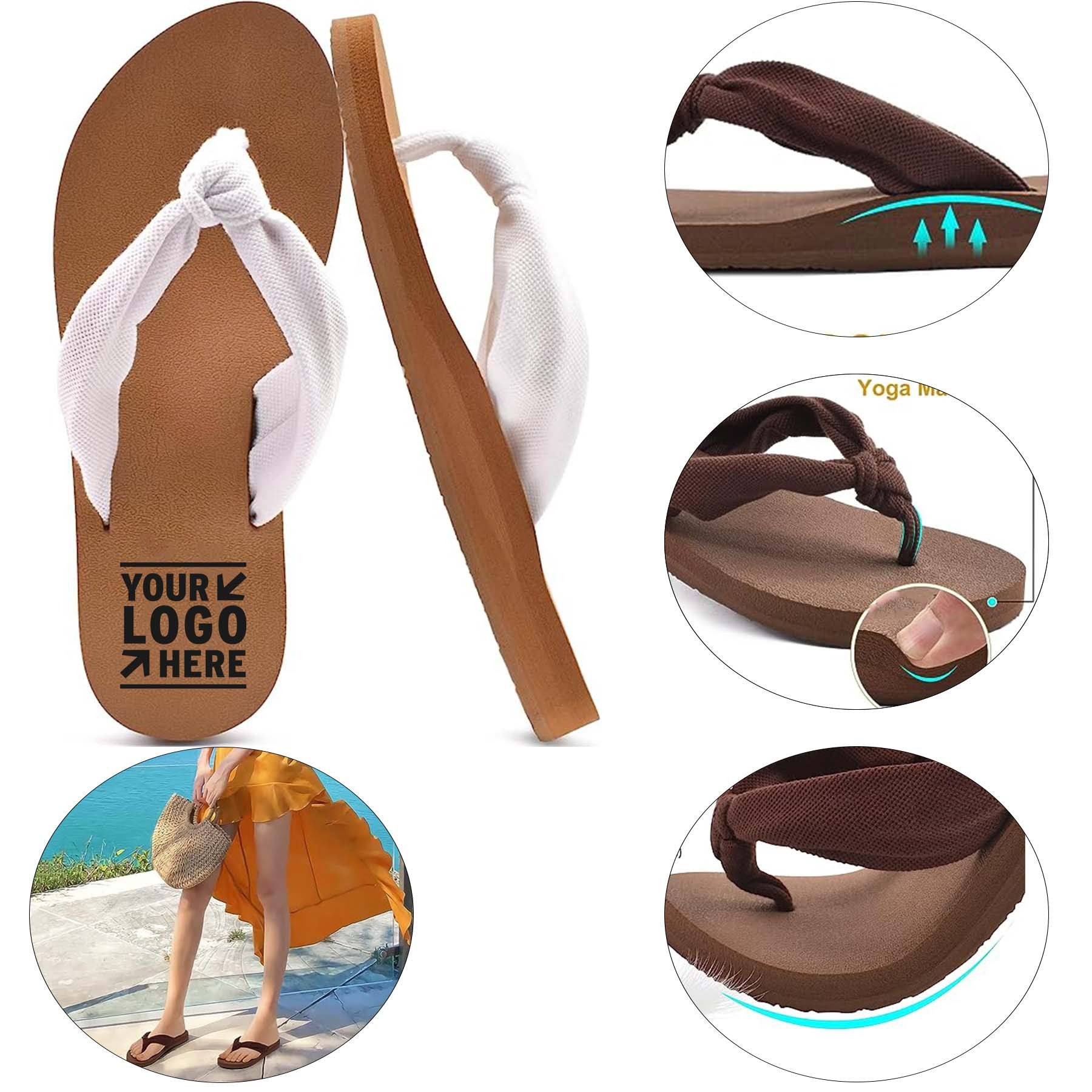 Women's Arch Support Yoga Non-Slip Foam Flip Flop 1