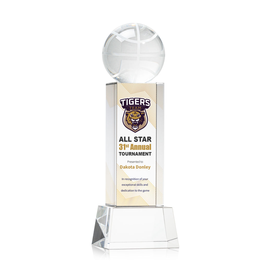 Basketball VividPrint™ Award on Belcroft - Clear 8