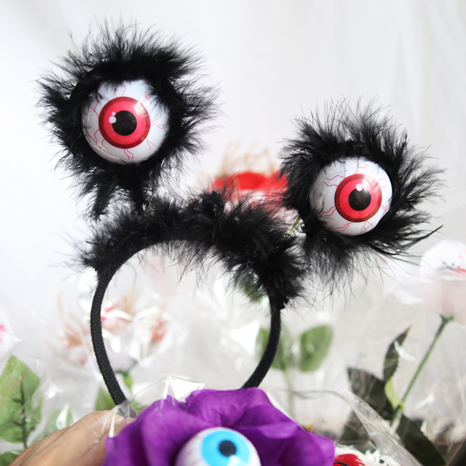 Halloween Light Up LED Glowing Eyeball Headband 4
