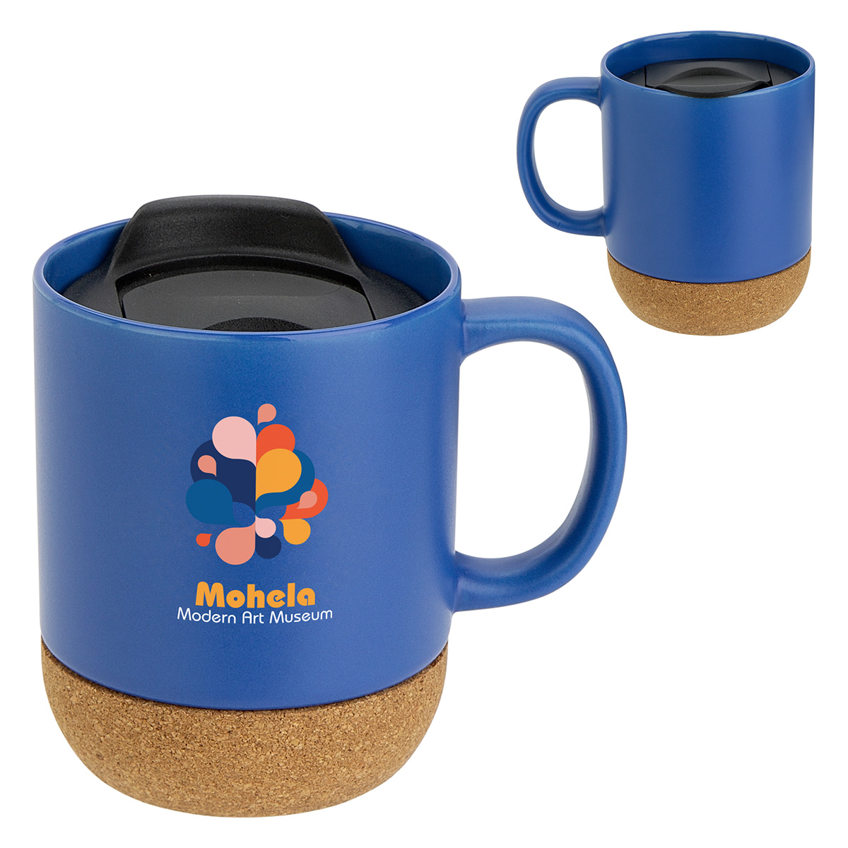 Balsamo 12 oz Ceramic Mug with Cork Base 12
